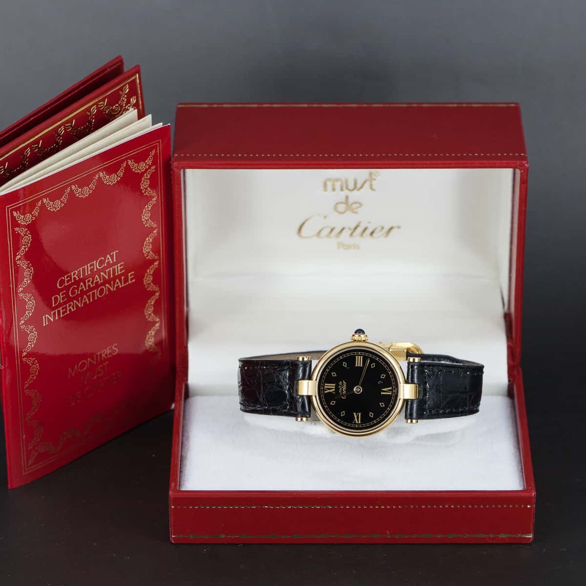 Cartier must de Vermeil naisten rannekello