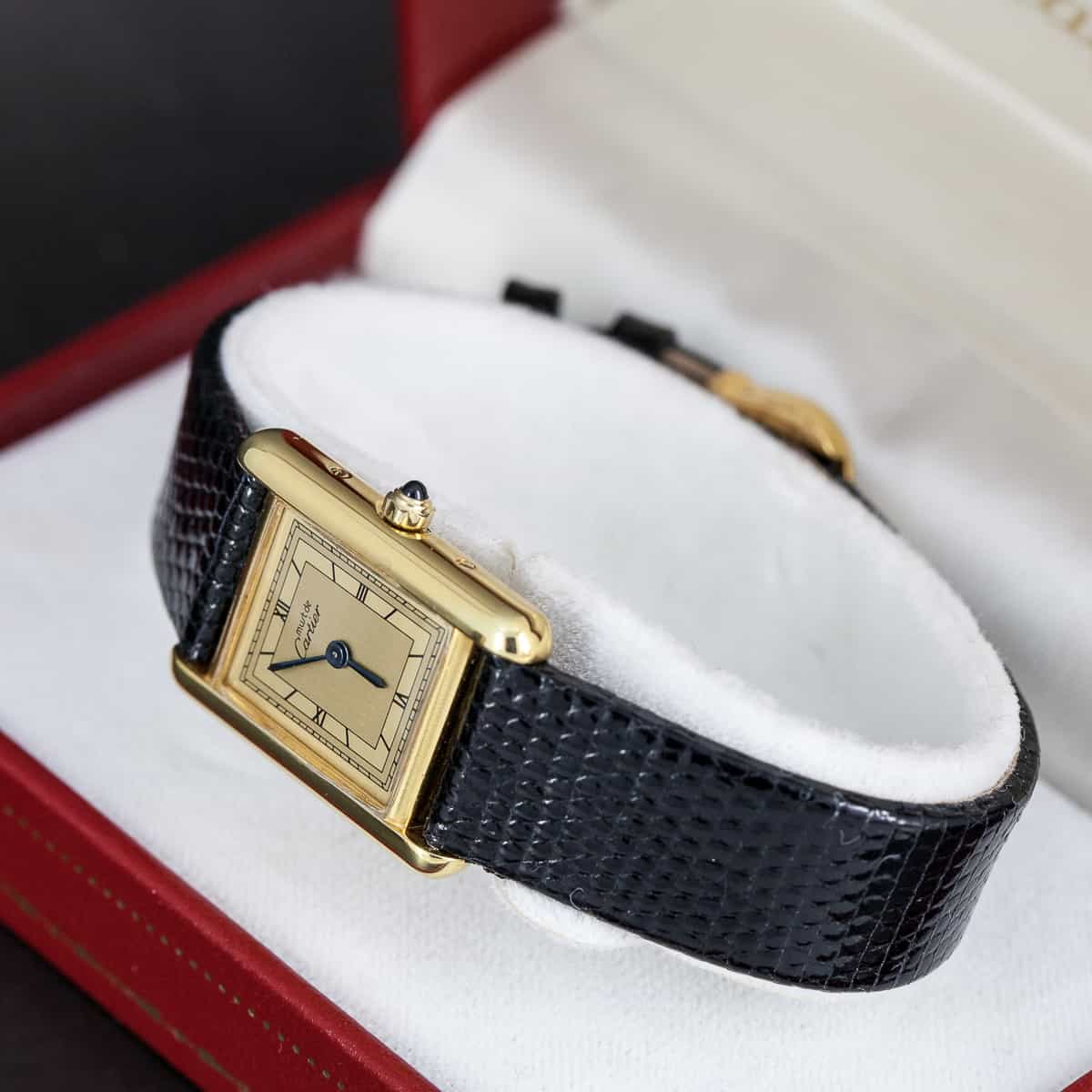 Cartier Tank Vermeil naisten rannekello v.1987 - Image 3