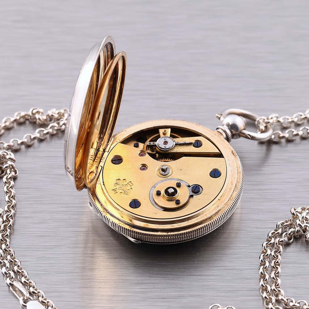 Enameled pendant watch from the 1850s - Image 4