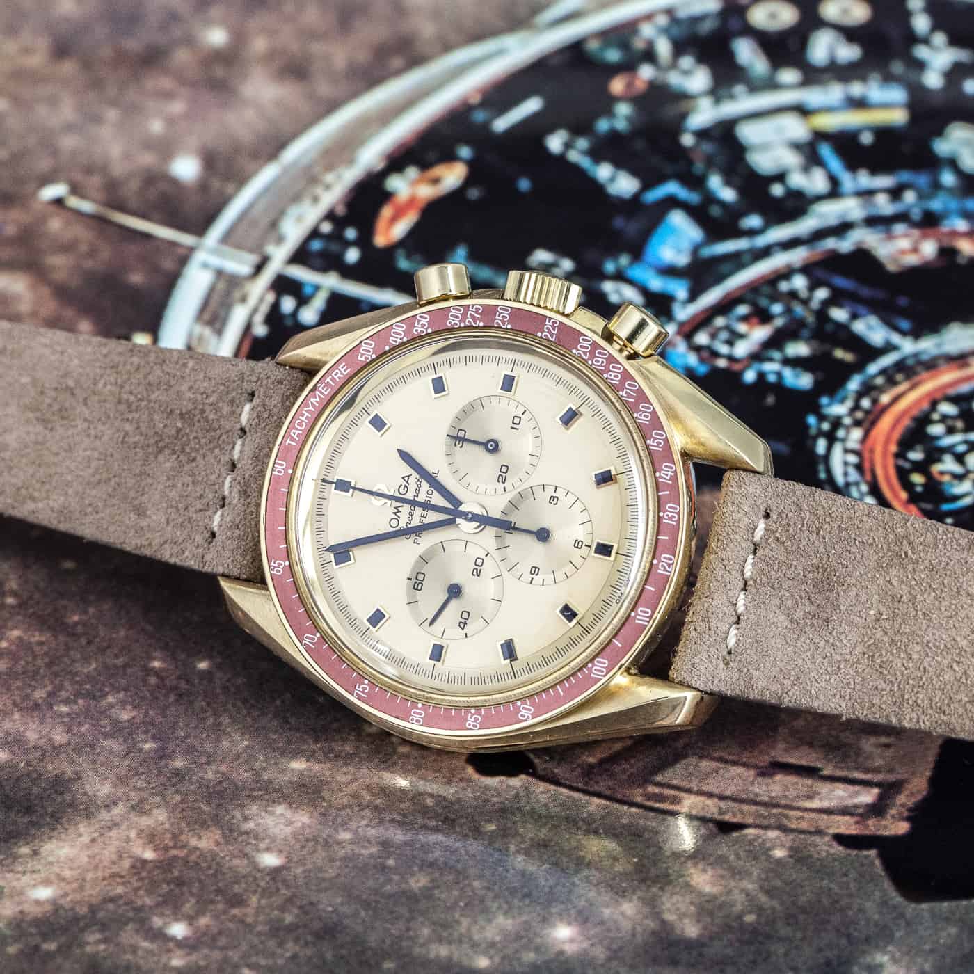 Harvinainen 18k Omega Speedmaster "Tribute to Astronauts" vuodelta 1969, Price on request - Image 2
