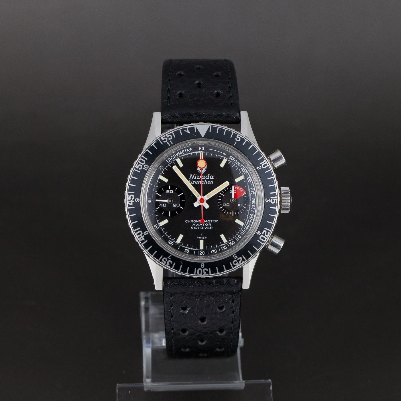 Nivada Grenchen Chronomaster Aviator-Sea Diver 1960-luvulta - Image 3