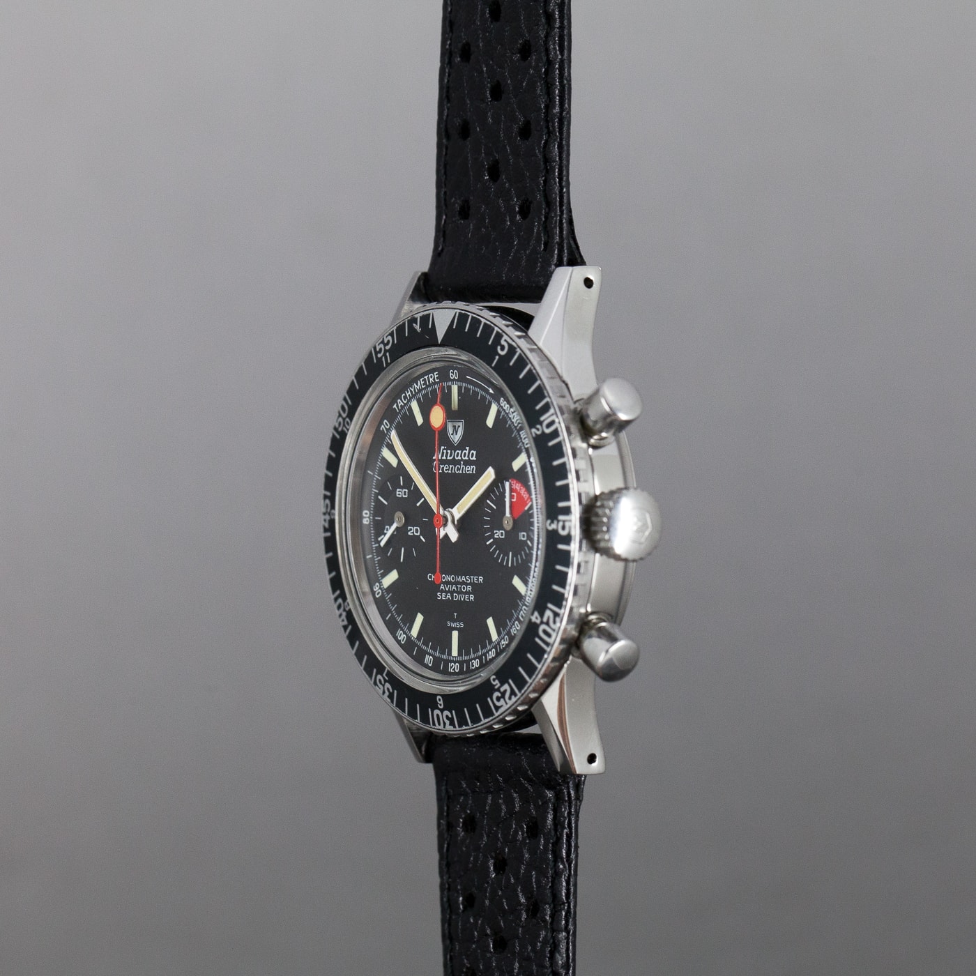 Nivada Grenchen Chronomaster Aviator-Sea Diver 1960-luvulta - Image 5