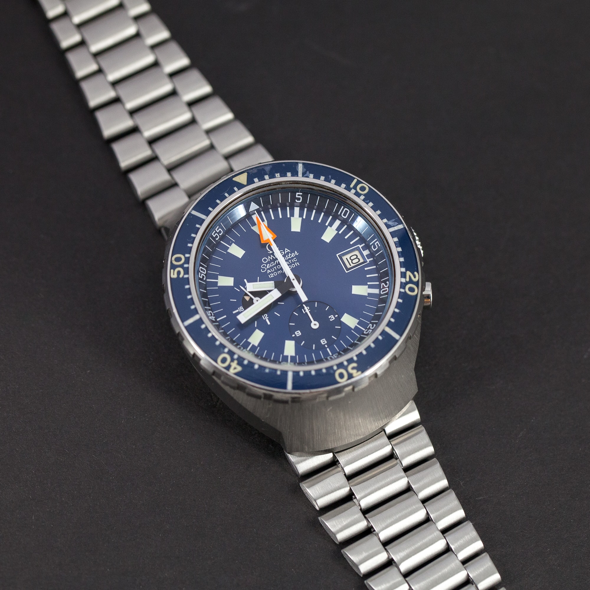 Omega Seamaster 120 "Big Blue" sukeltajan kronografi 1977 - Image 2