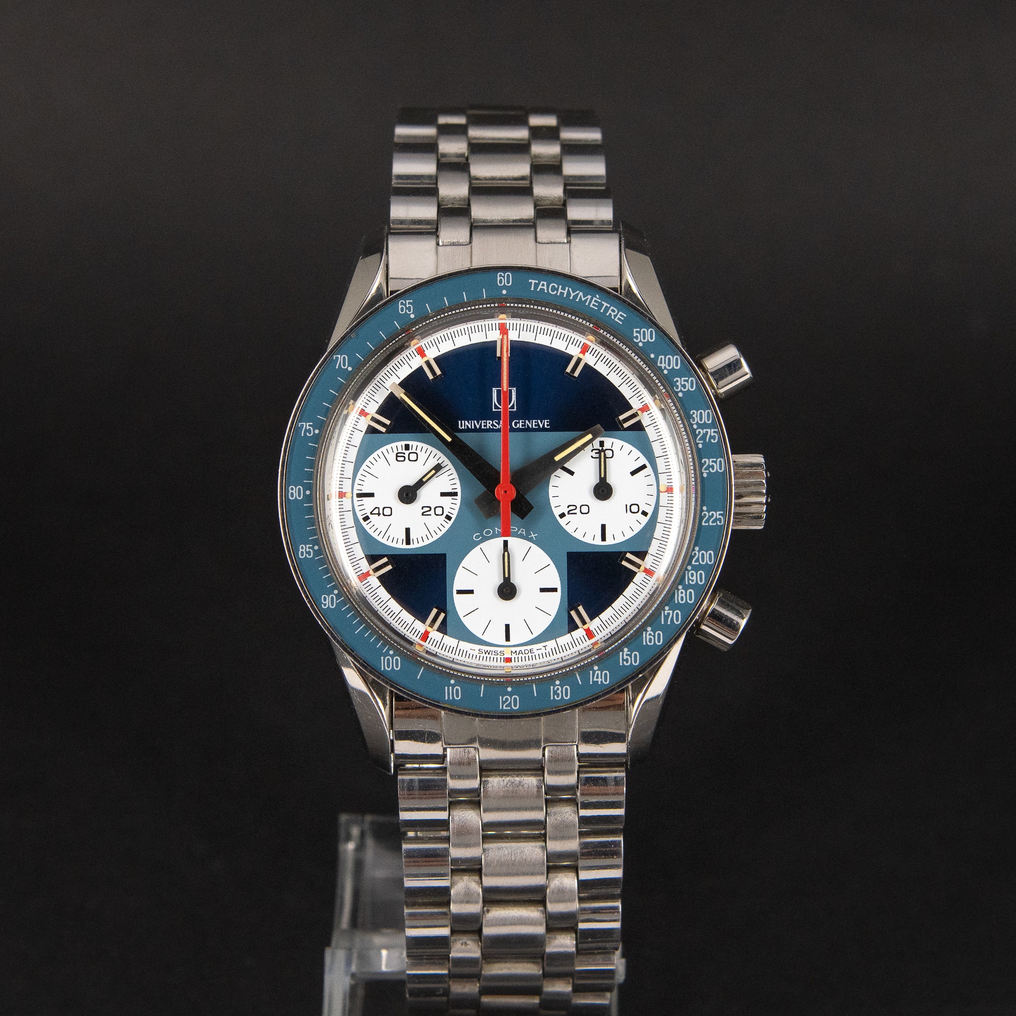 Universal Geneve Compax "Exotic Blue" from 1971 - Image 2