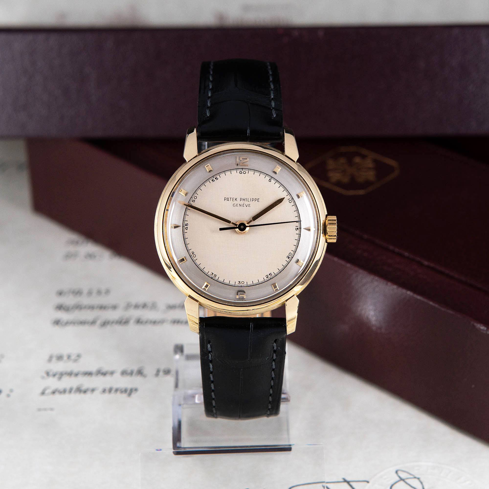 18k Patek Philippe Calatrava "Sector dial" 2482 vuodelta 1952 - Image 2