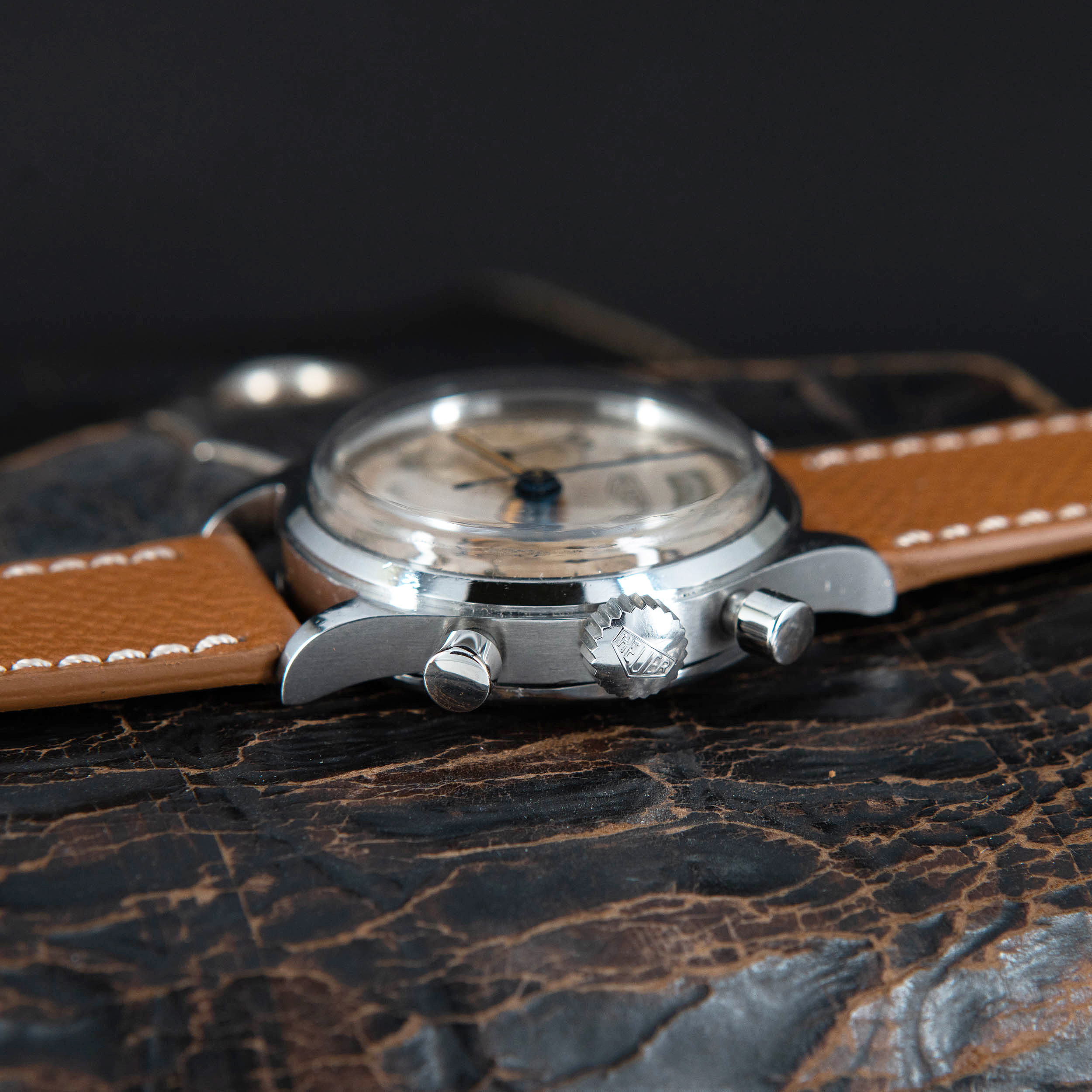 Heuer Big-Eyes 406 AR kronografi vuodelta 1949 - Image 5