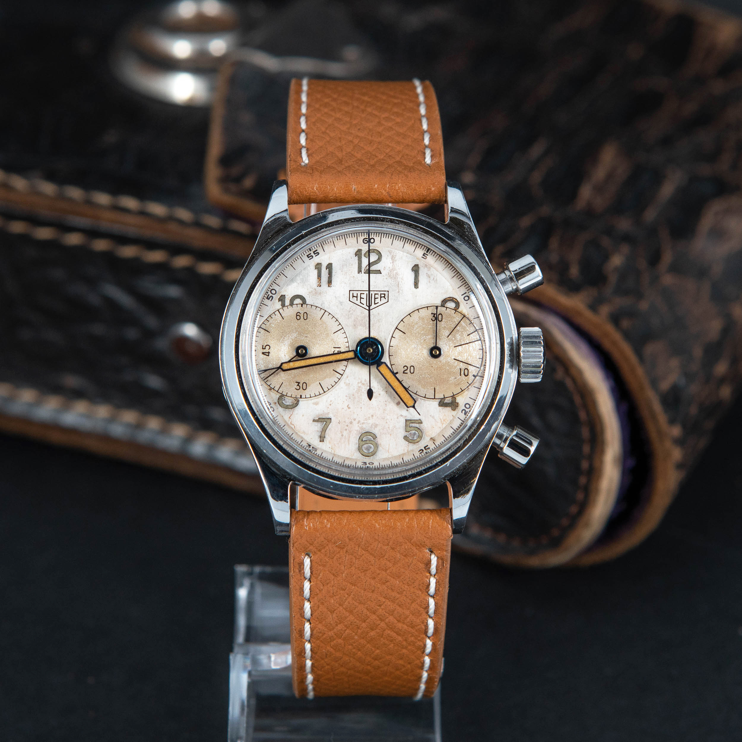 Heuer Big-Eyes 406 AR kronografi vuodelta 1949 - Image 3