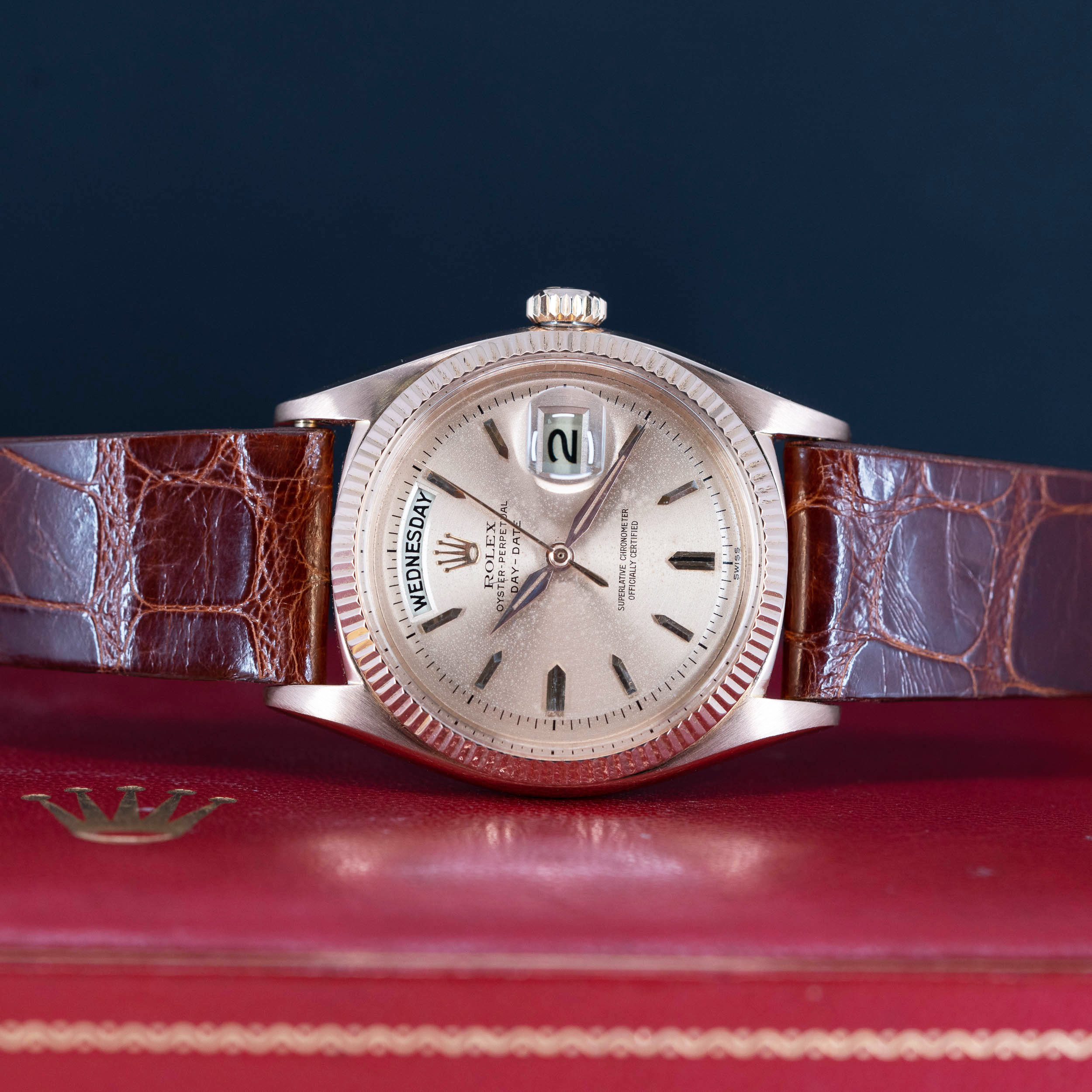 18k Rolex Oyster Day-Date Rose 1803/6611 vuodelta 1960 - Image 3