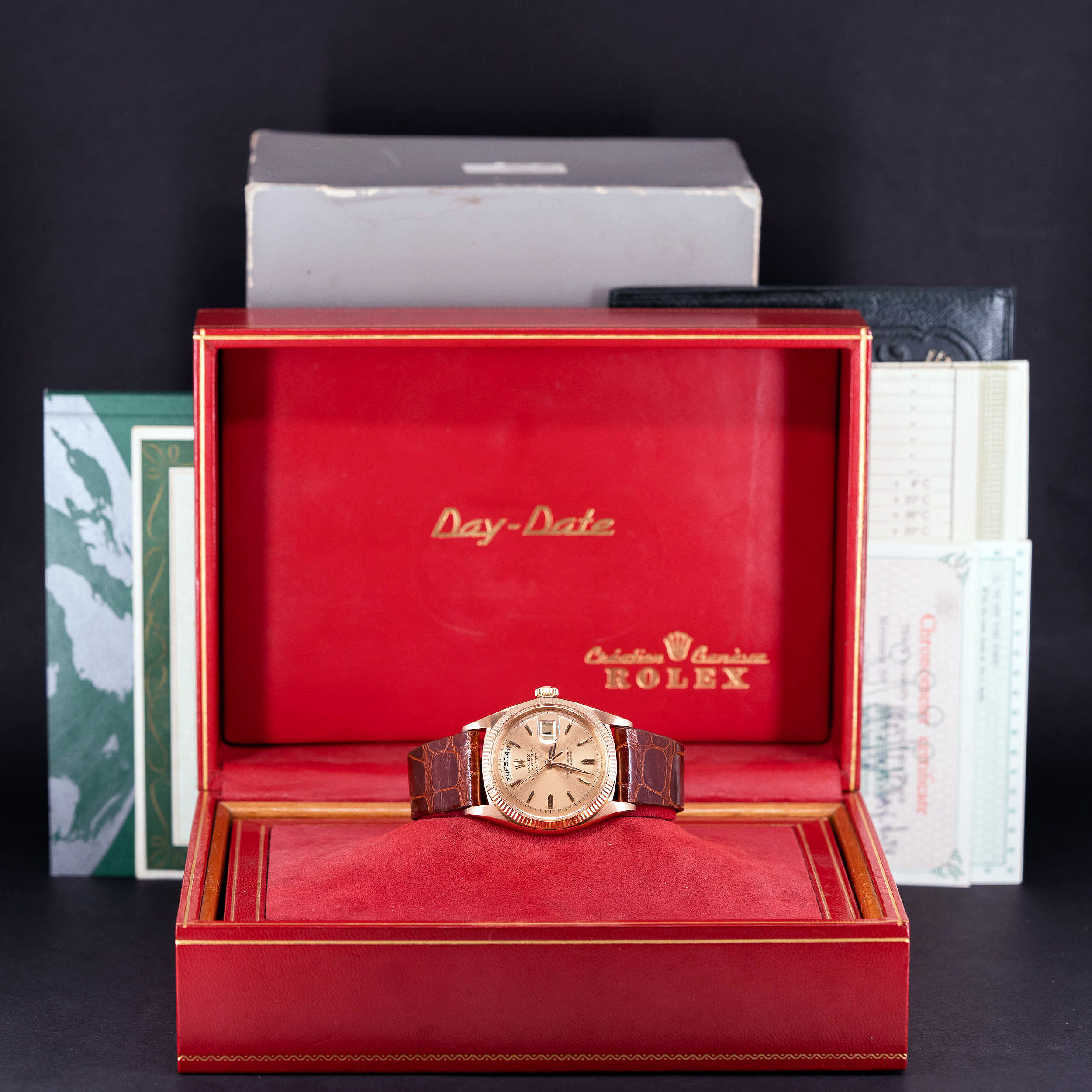 18k Rolex Oyster Day-Date Rose 1803/6611 vuodelta 1960 - Image 10