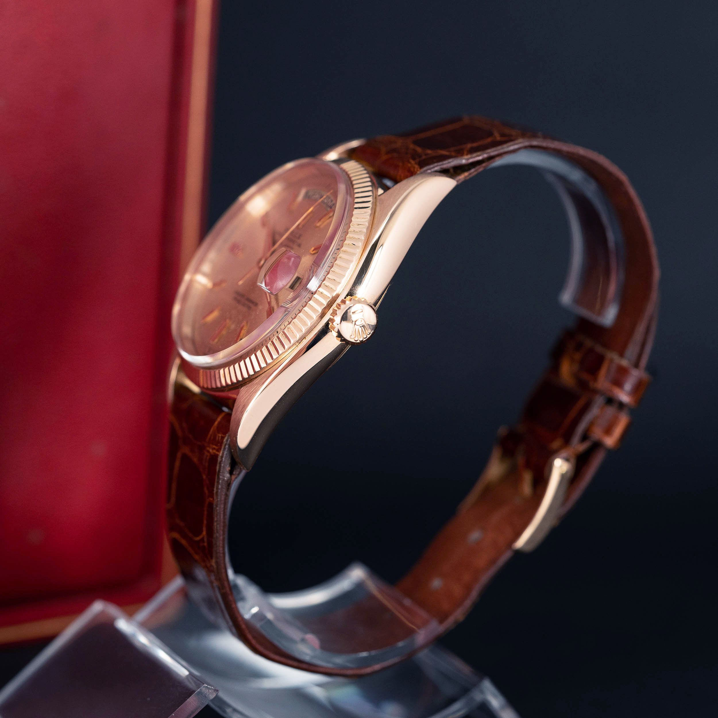 18k Rolex Oyster Day-Date Rose 1803/6611 vuodelta 1960 - Image 9