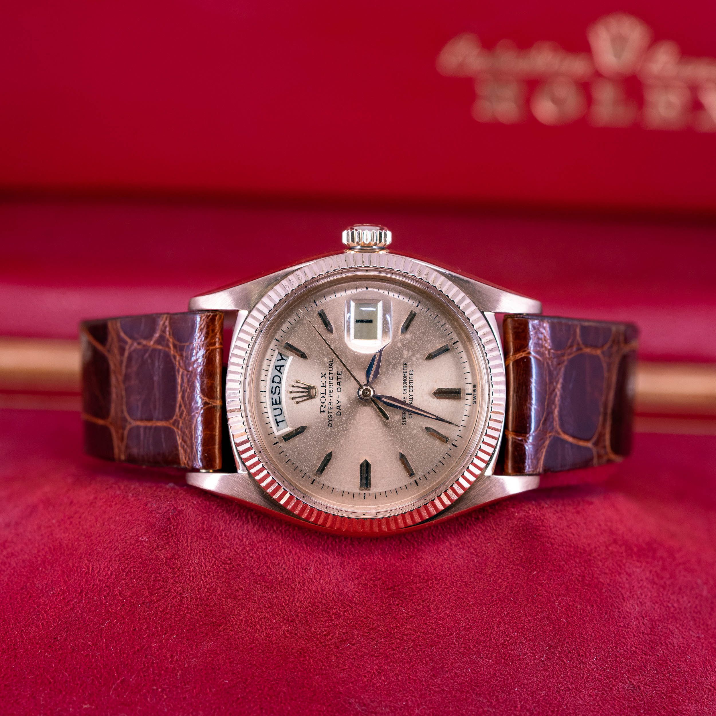 18k Rolex Oyster Day-Date Rose 1803/6611 vuodelta 1960 - Image 2