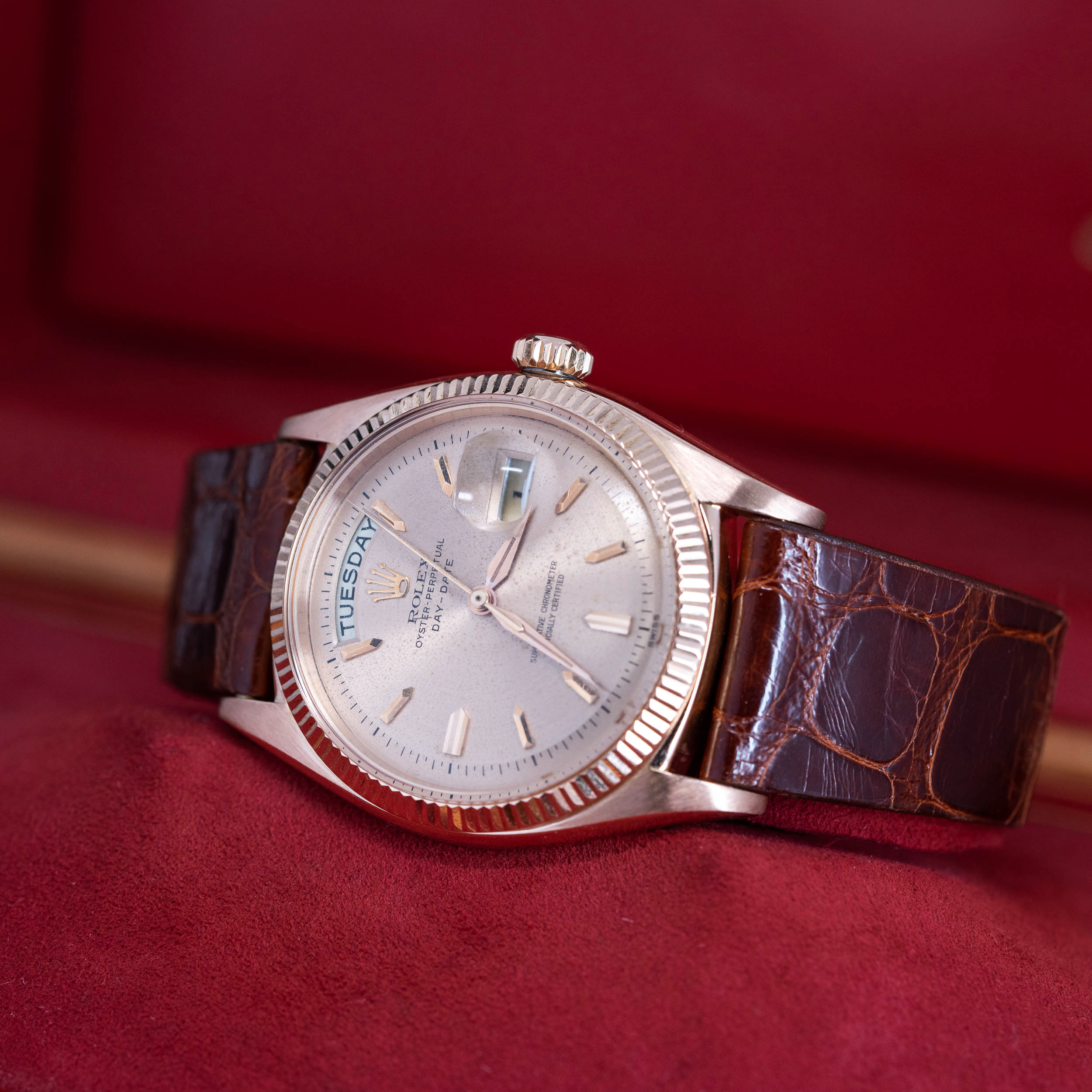 18k Rolex Oyster Day-Date Rose 1803/6611 vuodelta 1960 - Image 6