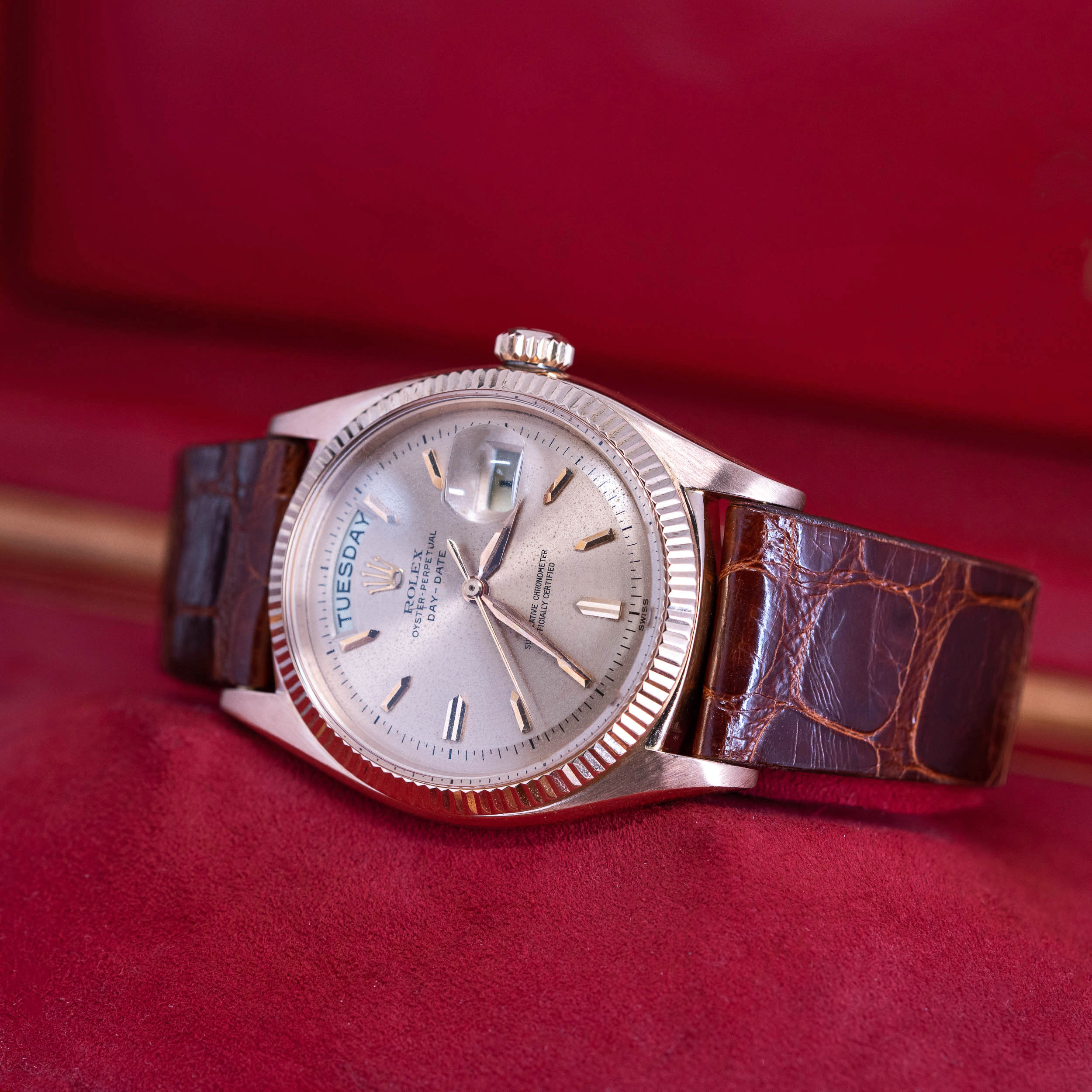 18k Rolex Oyster Day-Date Rose 1803/6611 vuodelta 1960 - Image 4