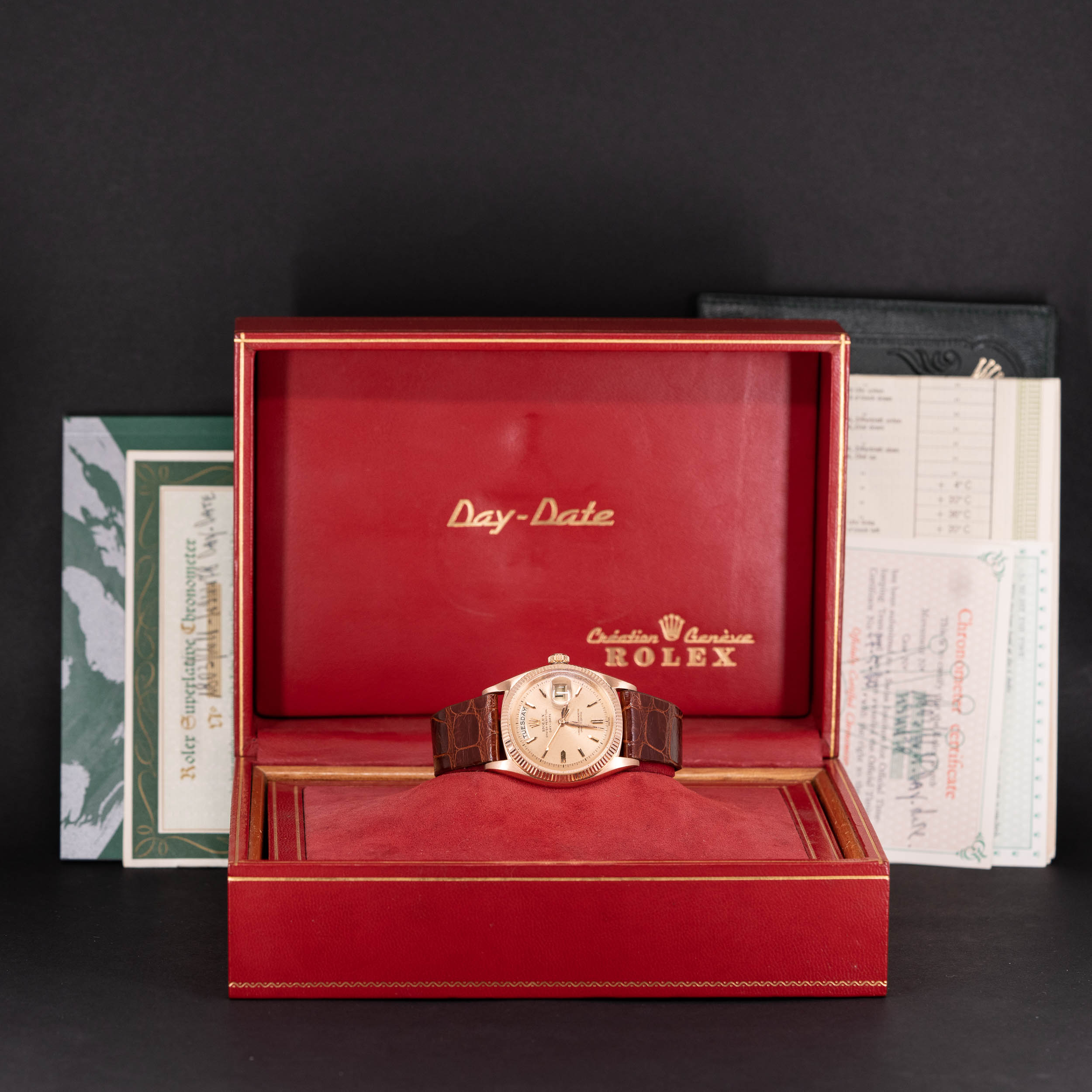 18k Rolex Oyster Day-Date Rose 1803/6611 vuodelta 1960 - Image 11