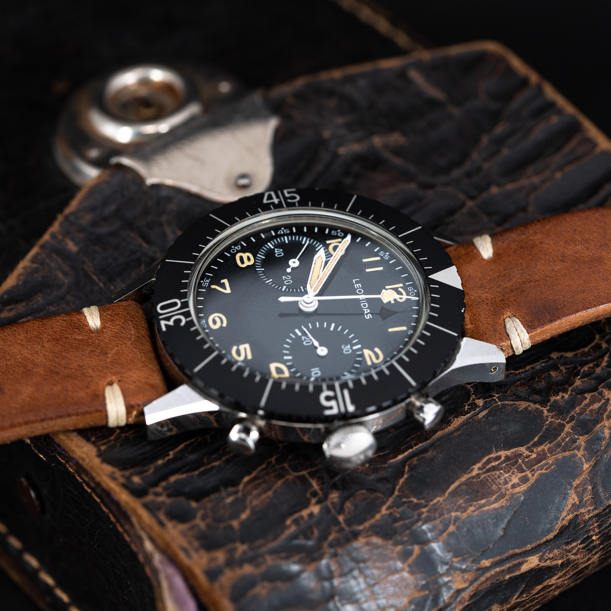 Leonidas TIPO CP-2 Esercito Italiano lentäjän kronografi vuodelta 1965 - Image 6