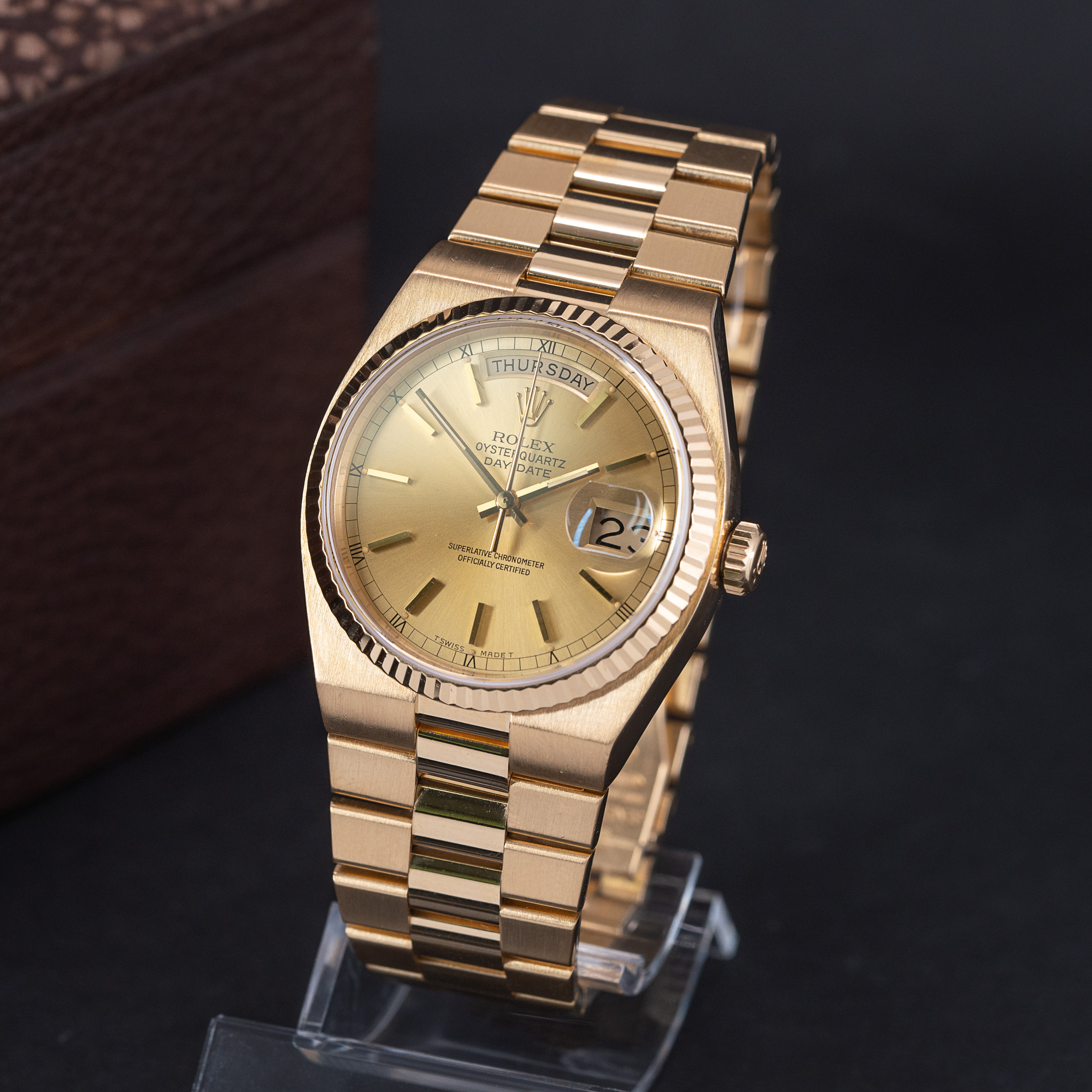 18k Rolex Oysterquartz Day-Date 19018 vuodelta 1986 FULL-SET - Image 3