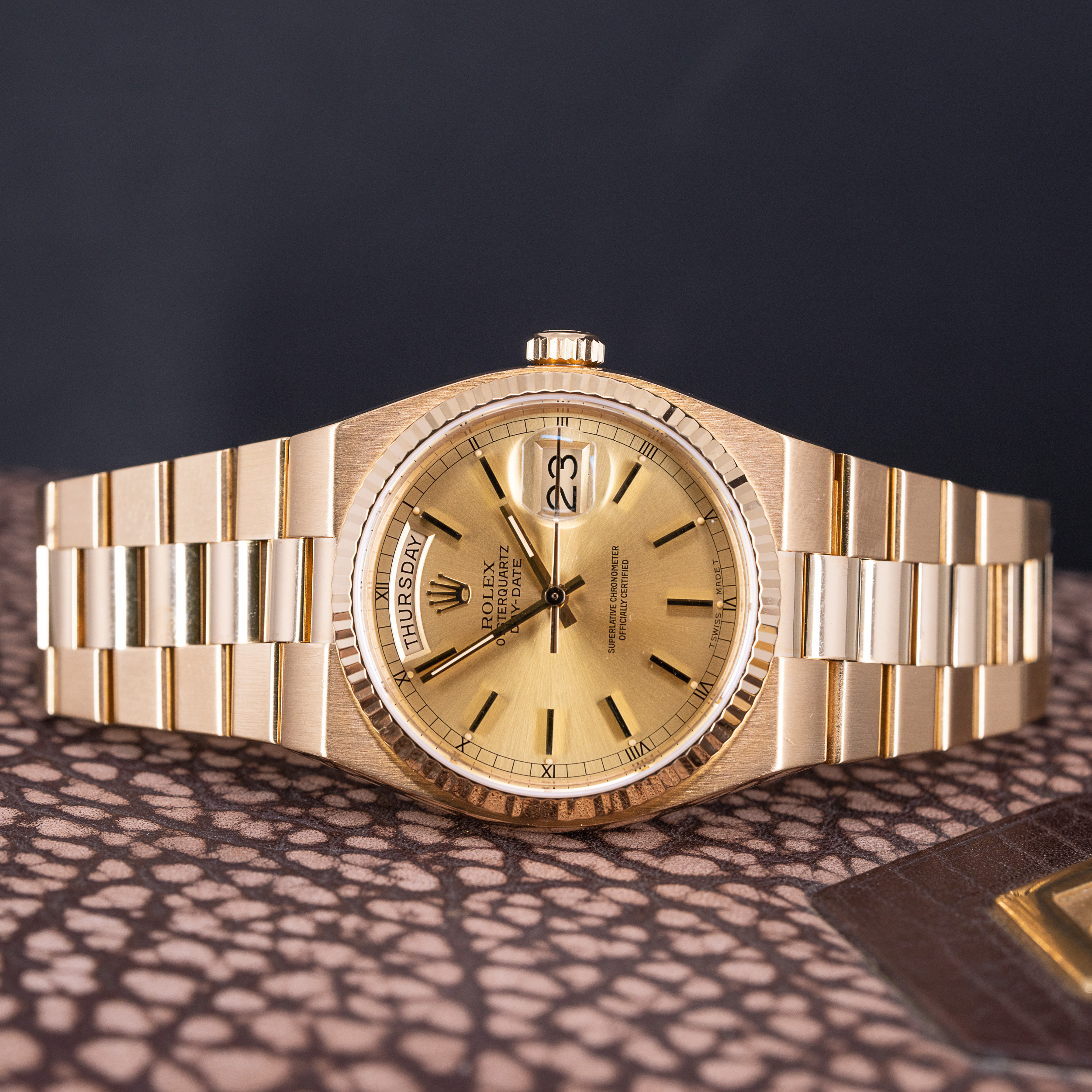 18k Rolex Oysterquartz Day-Date 19018 vuodelta 1986 FULL-SET - Image 4