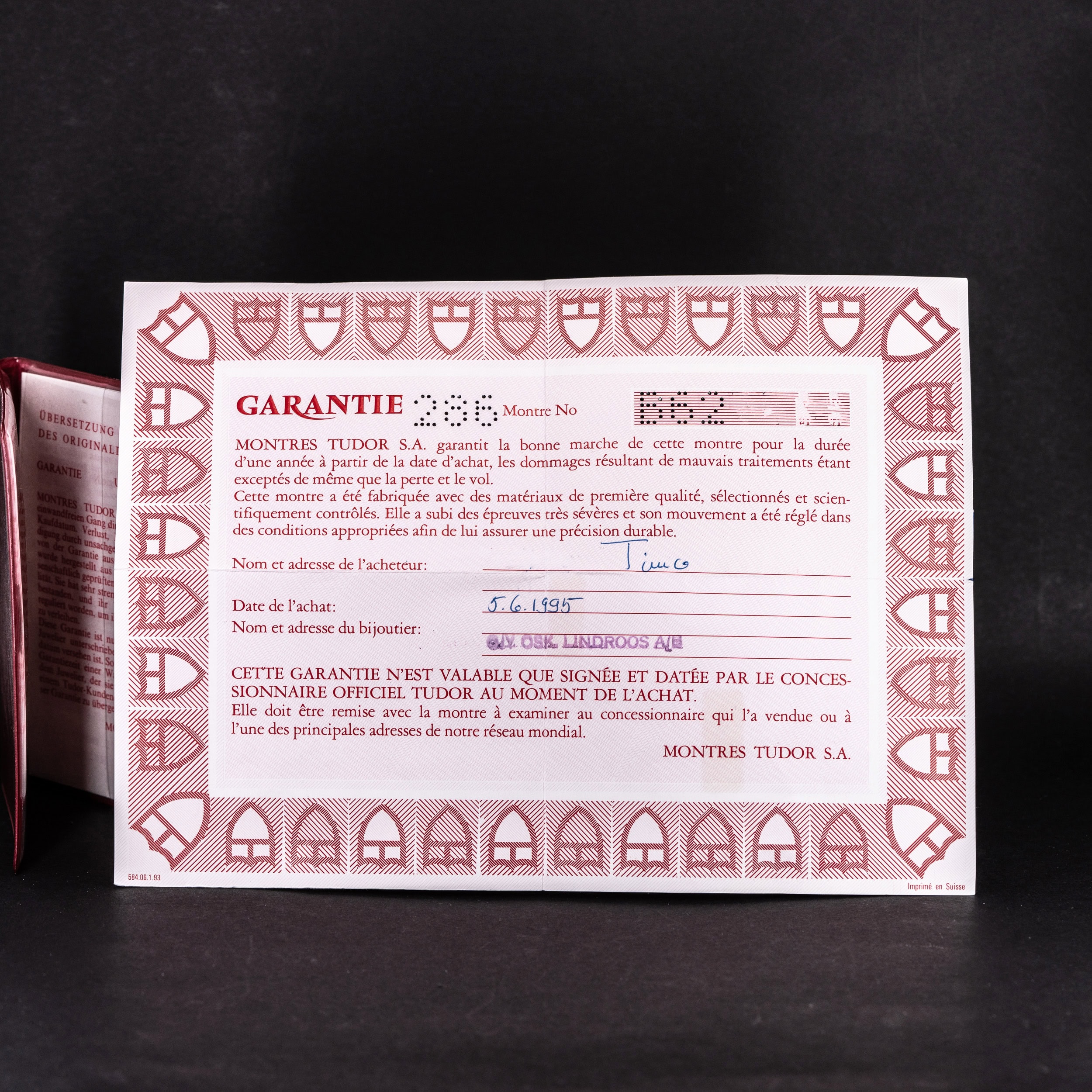 Tudor Oysterdate 79180 "Big-Block" vuodelta 1995, FULL-SET - Image 13