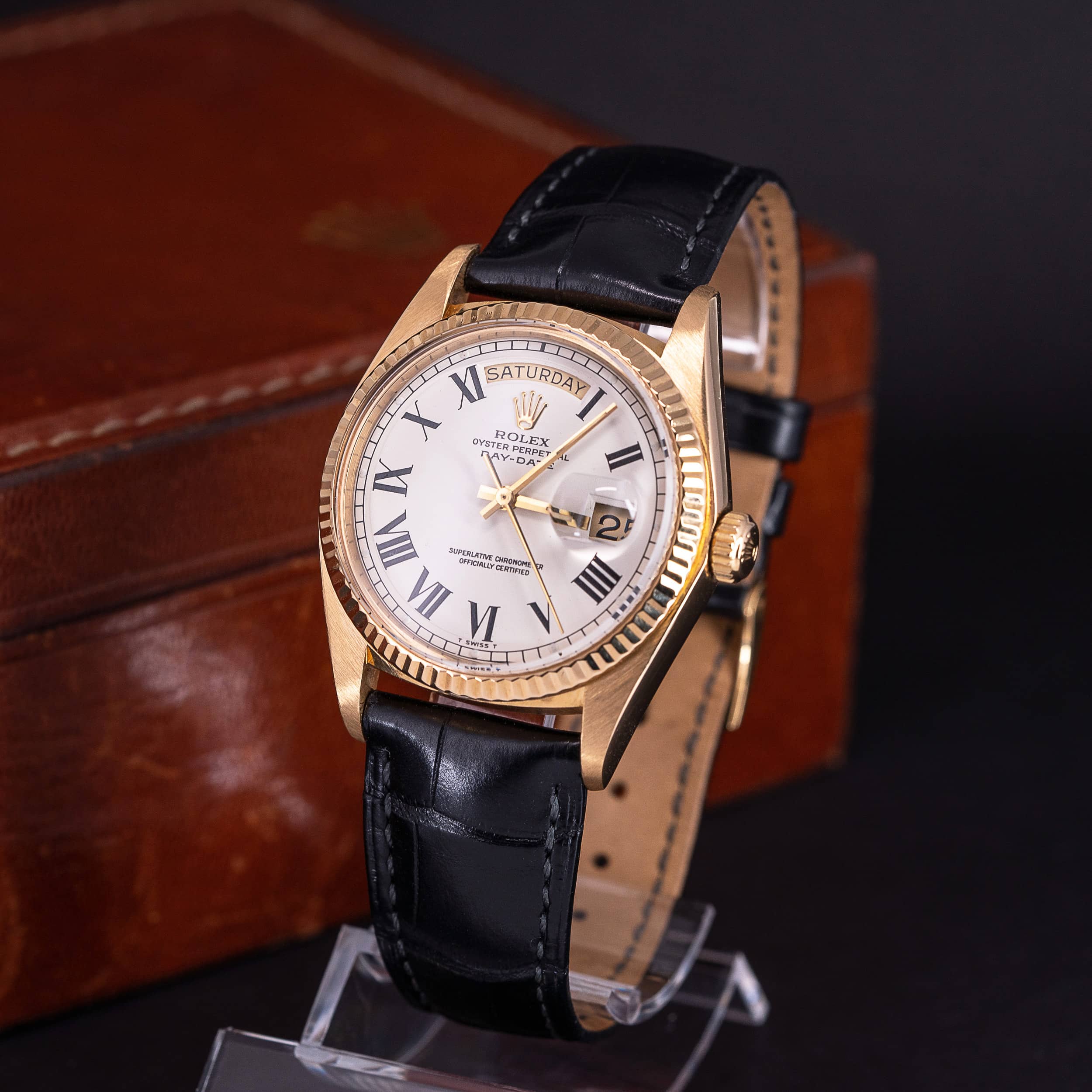 18k Rolex Day-Date 1803 Buckley vuodelta 1977 - Image 3