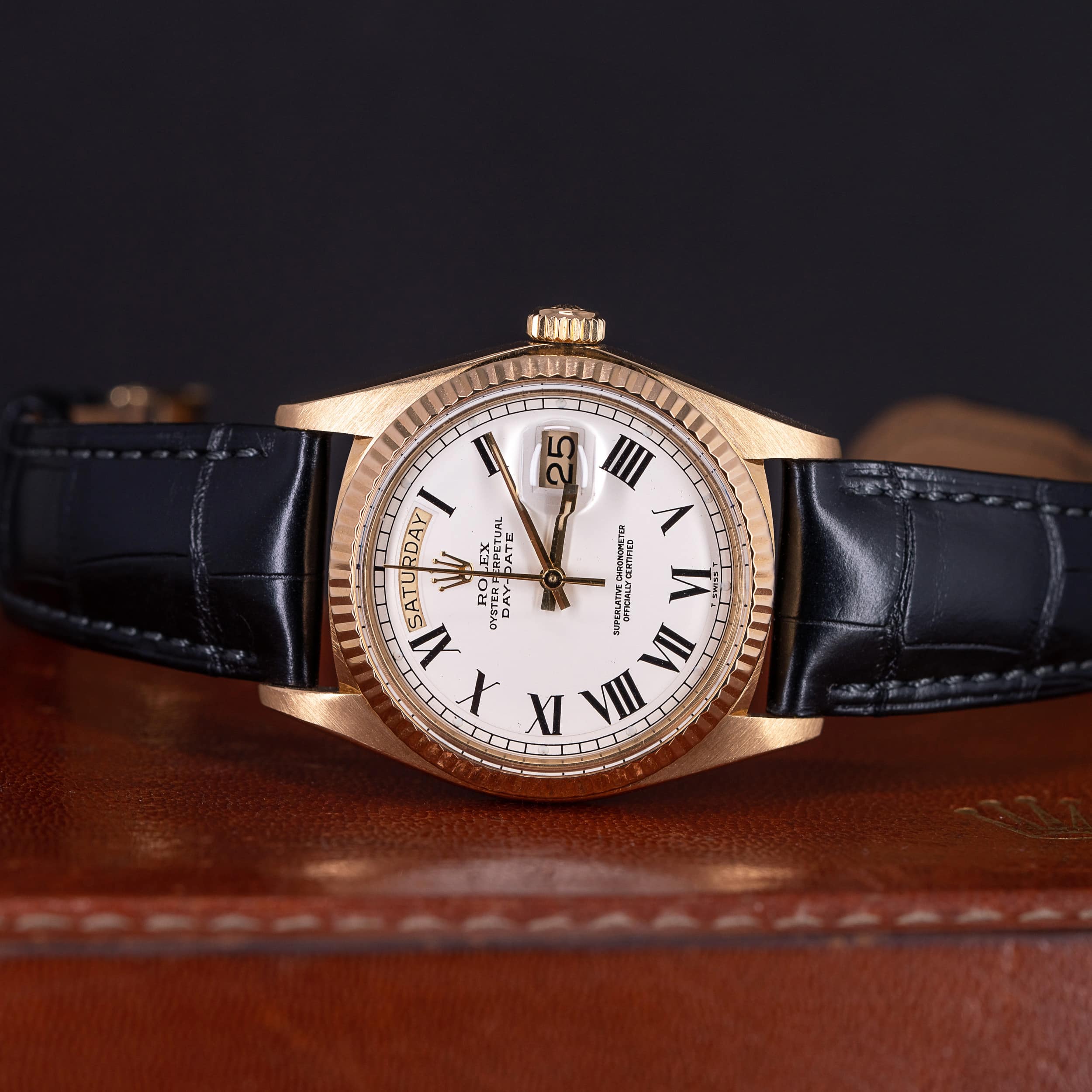 18k Rolex Day-Date 1803 Buckley vuodelta 1977