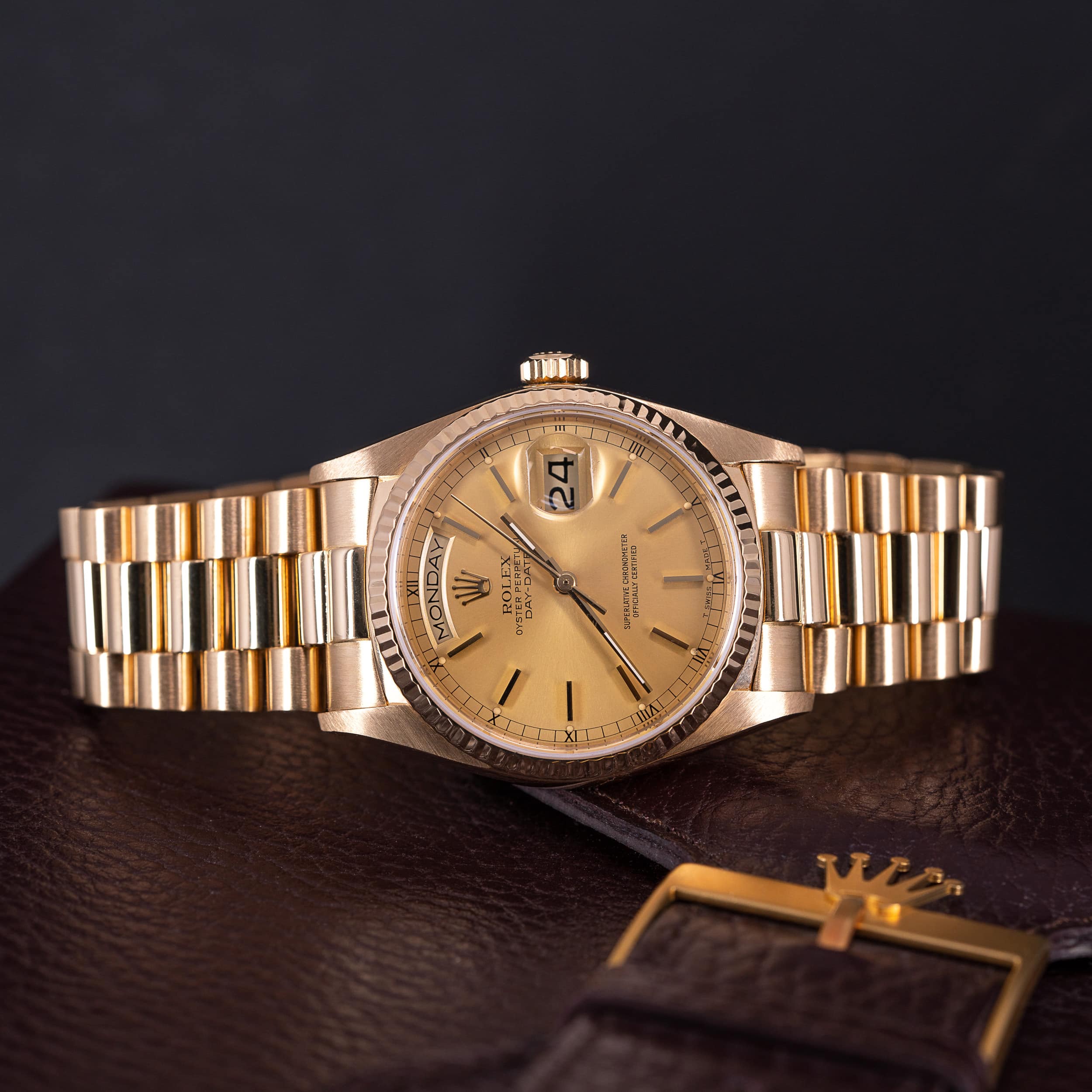 18k Rolex Day-Date 18038 vuodelta 1987 - Image 5