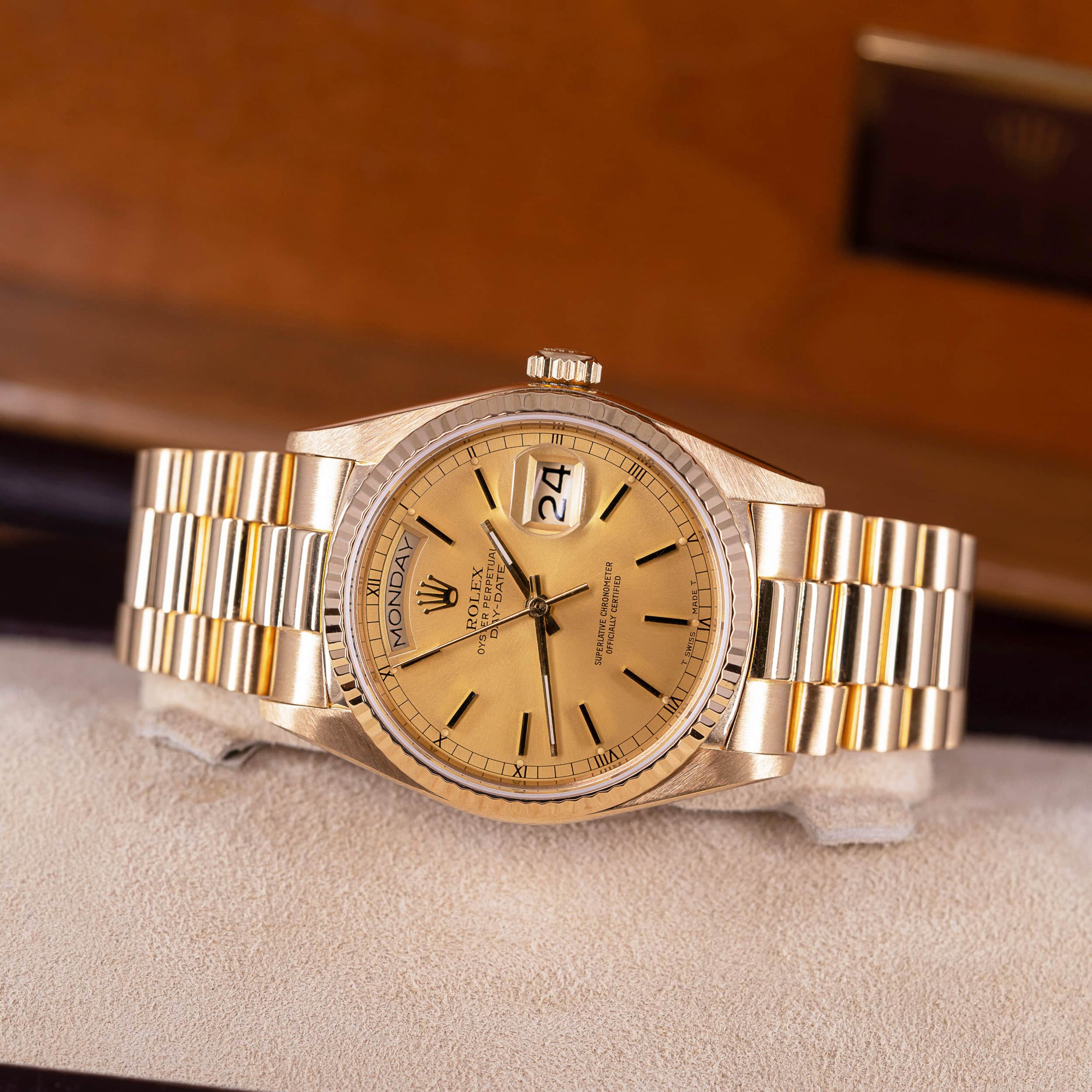 18k Rolex Day-Date 18038 vuodelta 1987