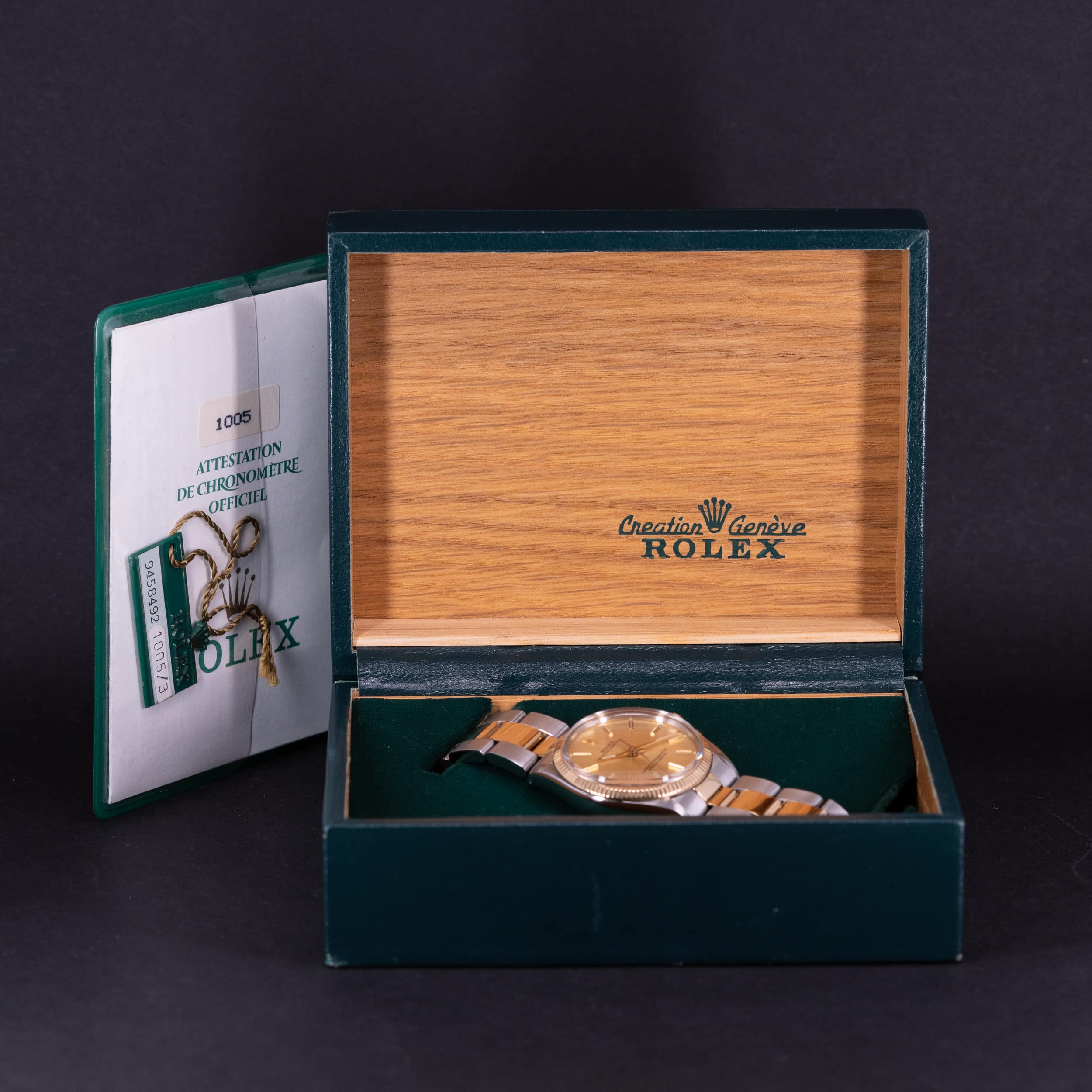 Rolex Oyster Perpetual 1005/3 vuodelta 1988 FULL-SET - Image 9