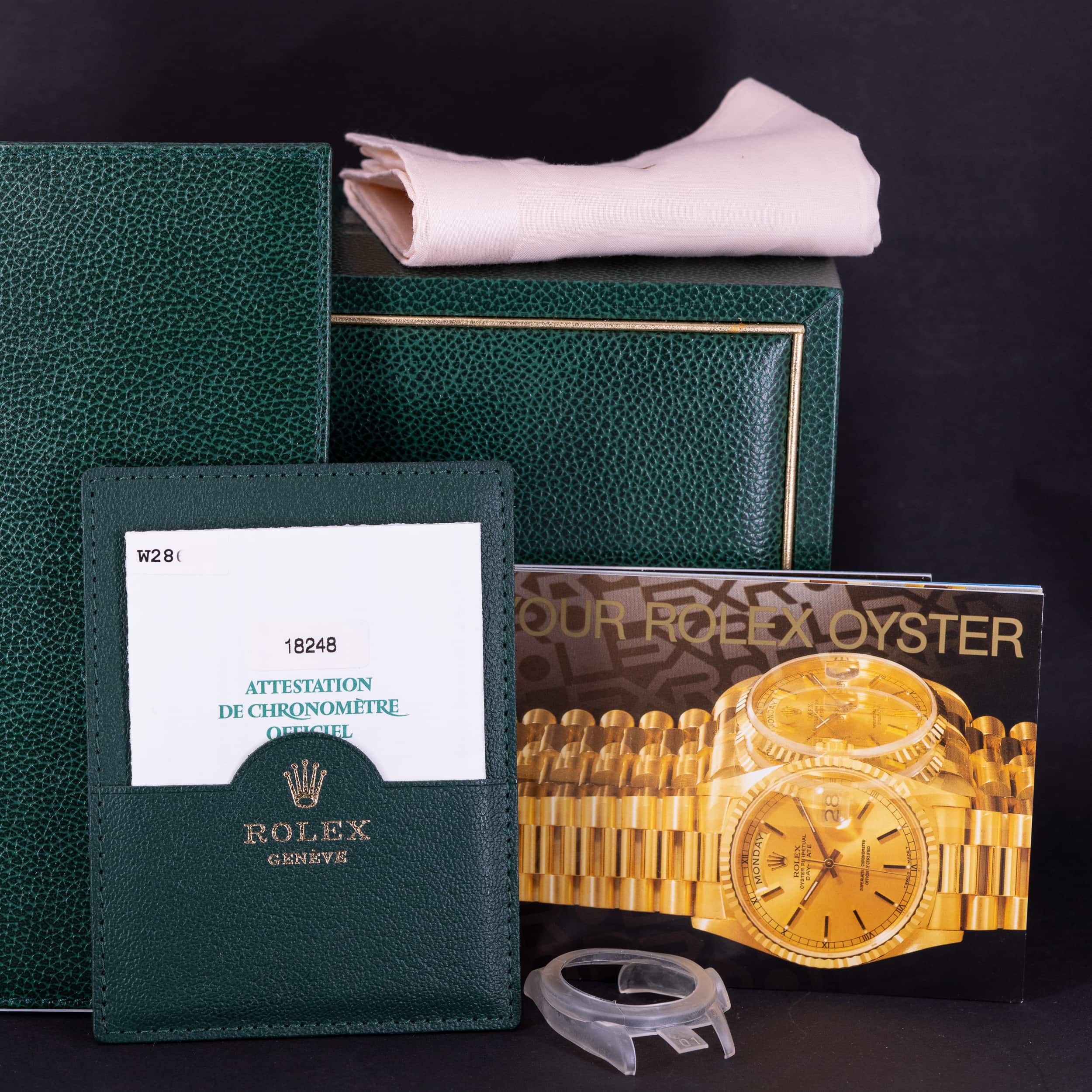 18k Rolex Day-Date 18248 Bark-Onyx vuodelta 1999 FULL-SET - Image 8