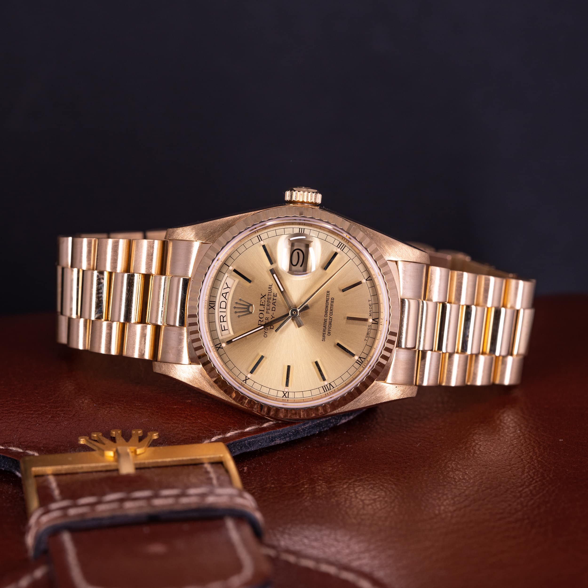 18k Rolex Day-Date 18038 vuodelta 1986 FULL-SET - Image 3