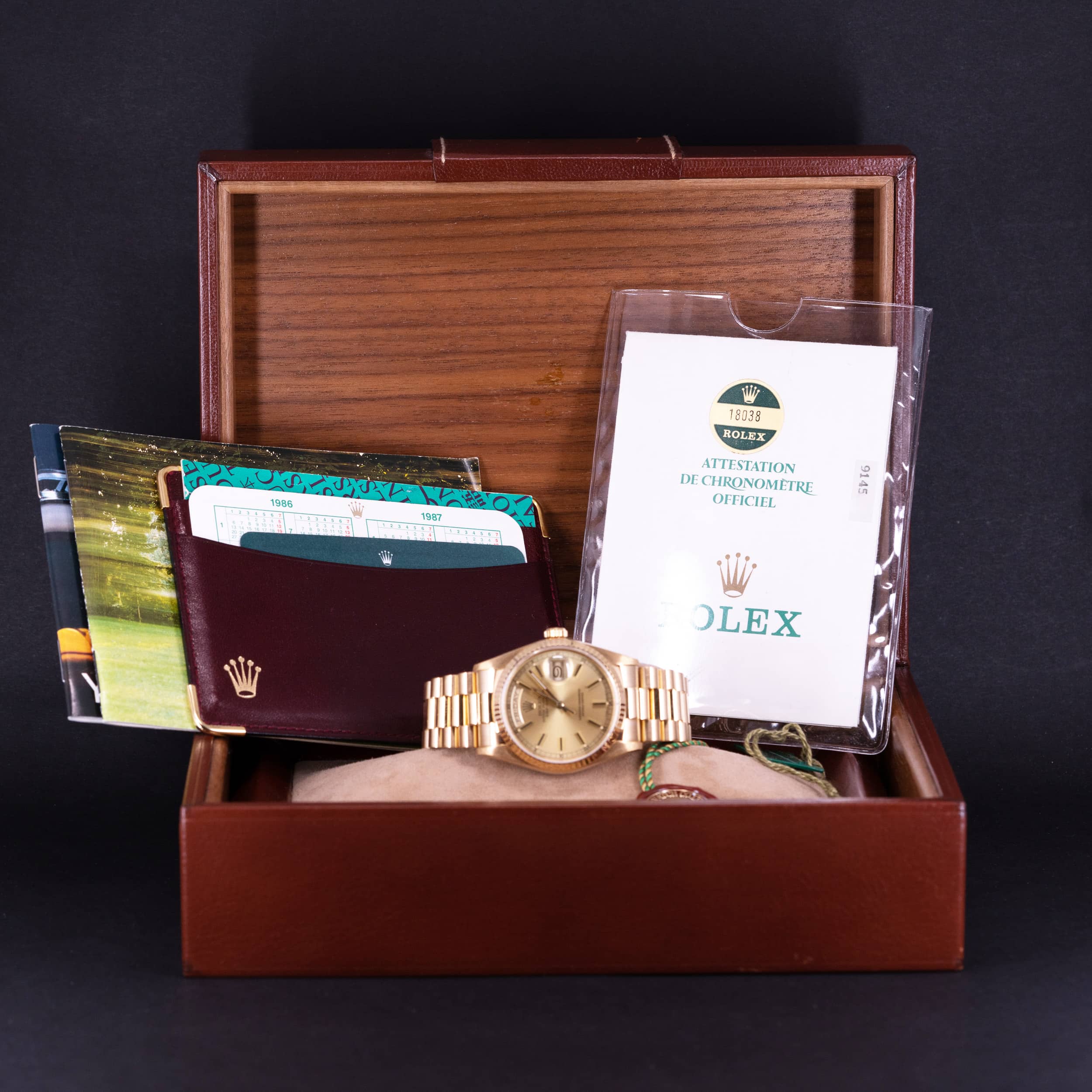 18k Rolex Day-Date 18038 vuodelta 1986 FULL-SET - Image 10