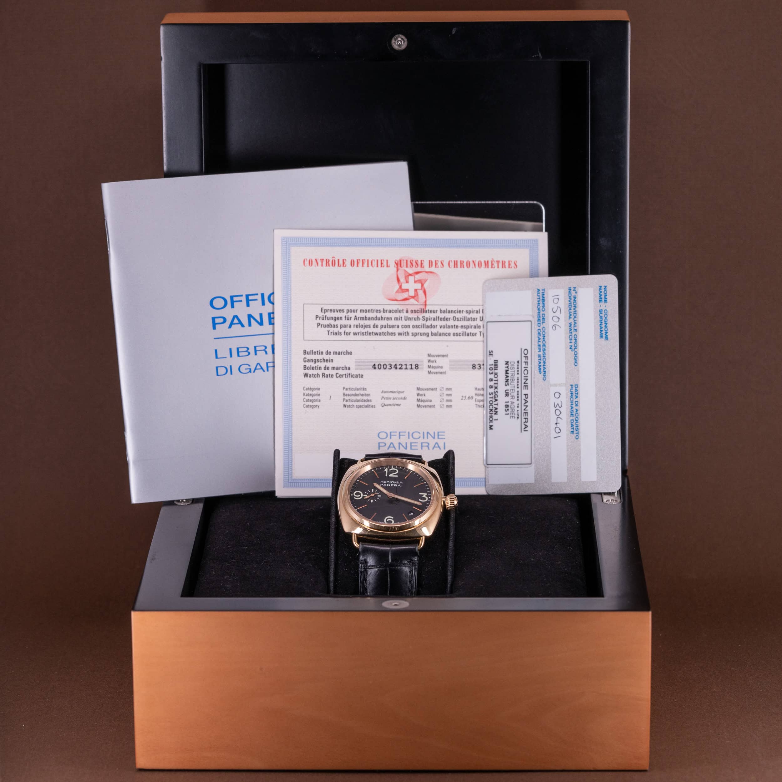 18k Panerai Radiomir 40 PAM103 vuodelta 2002 FULL-SET - Image 6