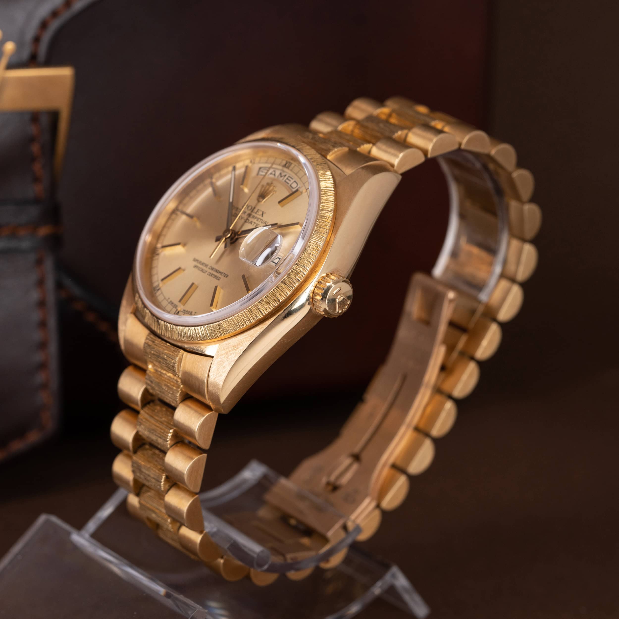 18k Rolex Day-Date 18038 Bark vuodelta 1978 - Image 3