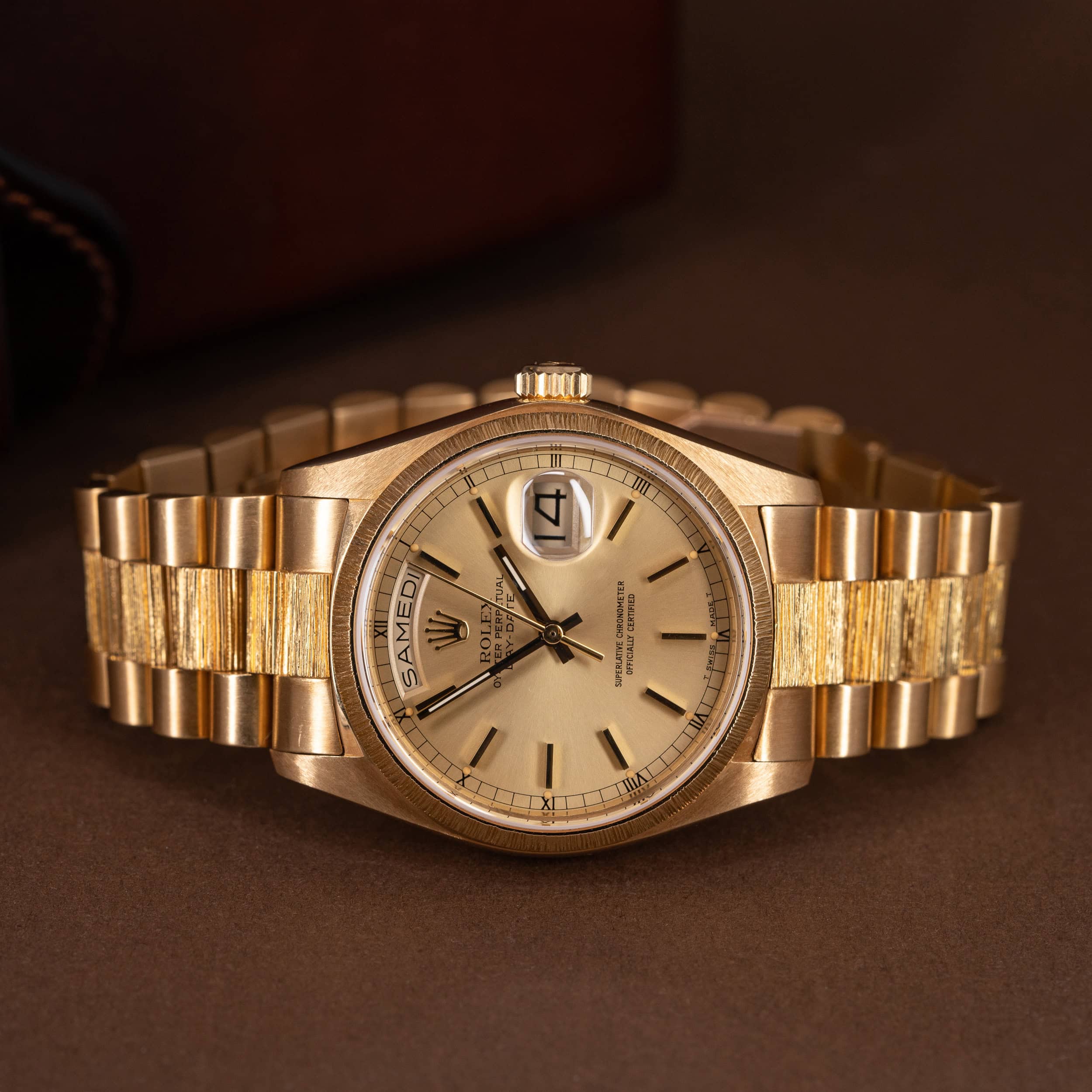 18k Rolex Day-Date 18038 Bark vuodelta 1978 - Image 7