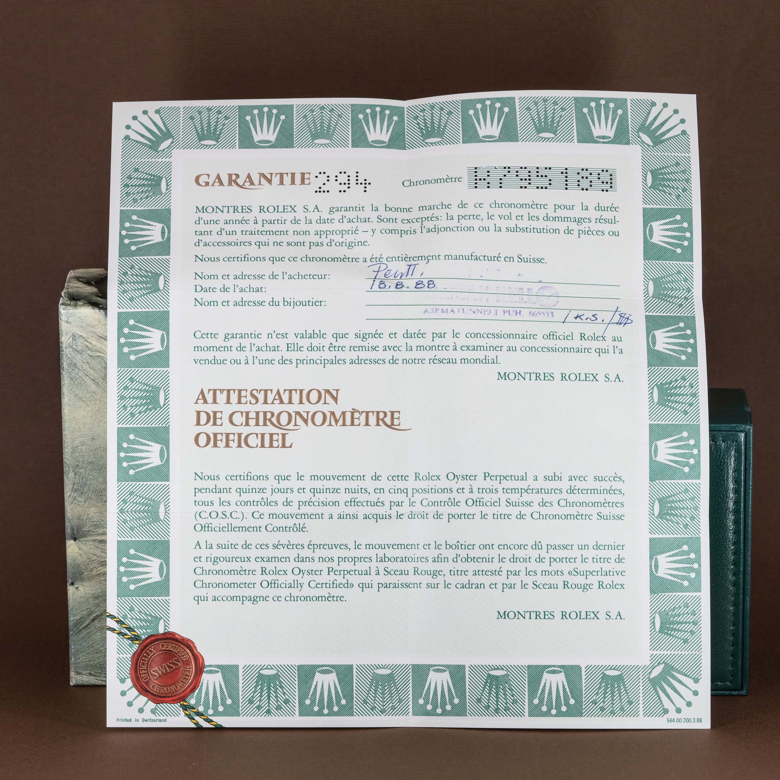 Rolex OP Date 15010 vuodelta 1988 FULL-SET - Image 9