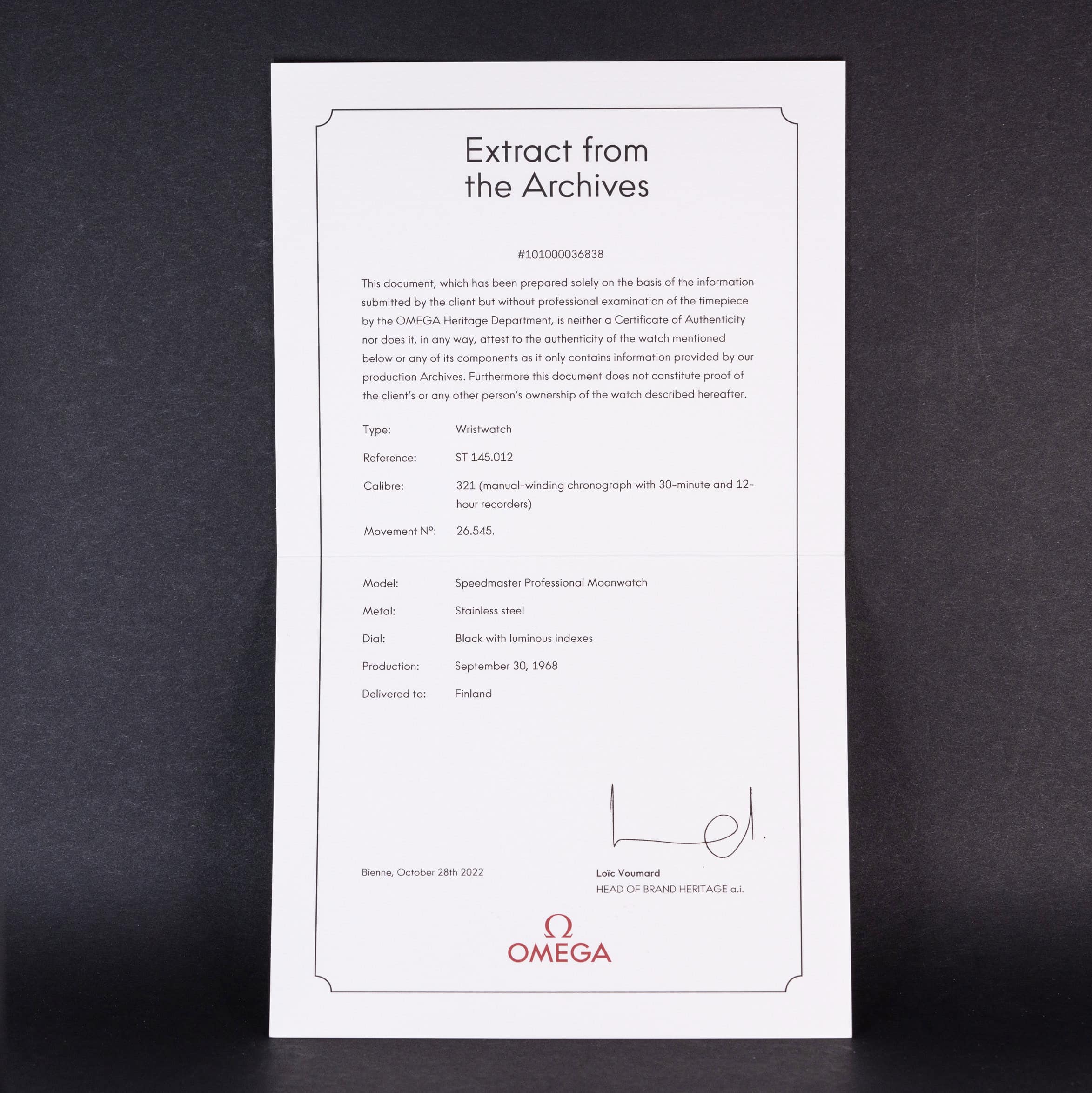 Omega Speedmaster 145.012-67, Suomikello - Image 7