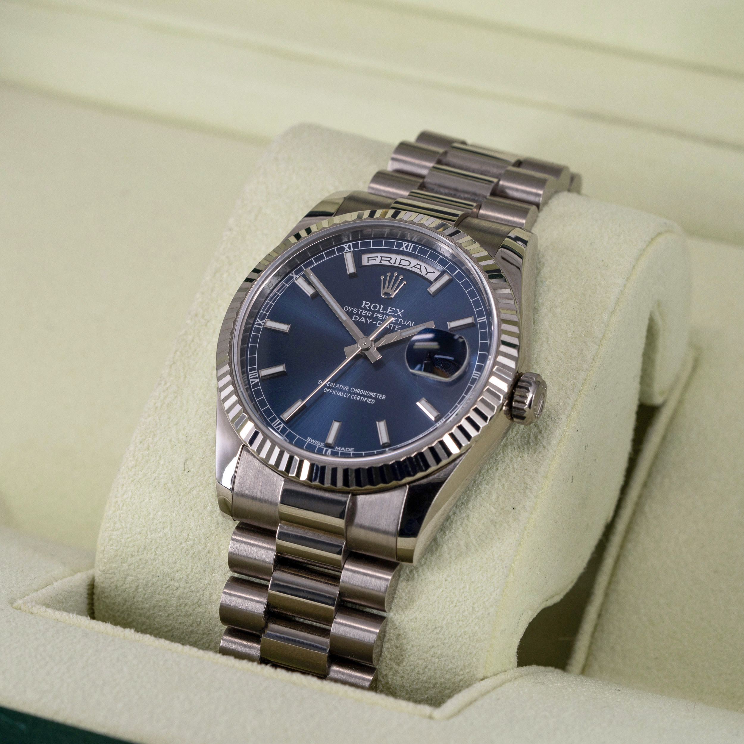 18k Rolex Day-Date 118239 vuodelta 2015, FULL-SET - Image 8