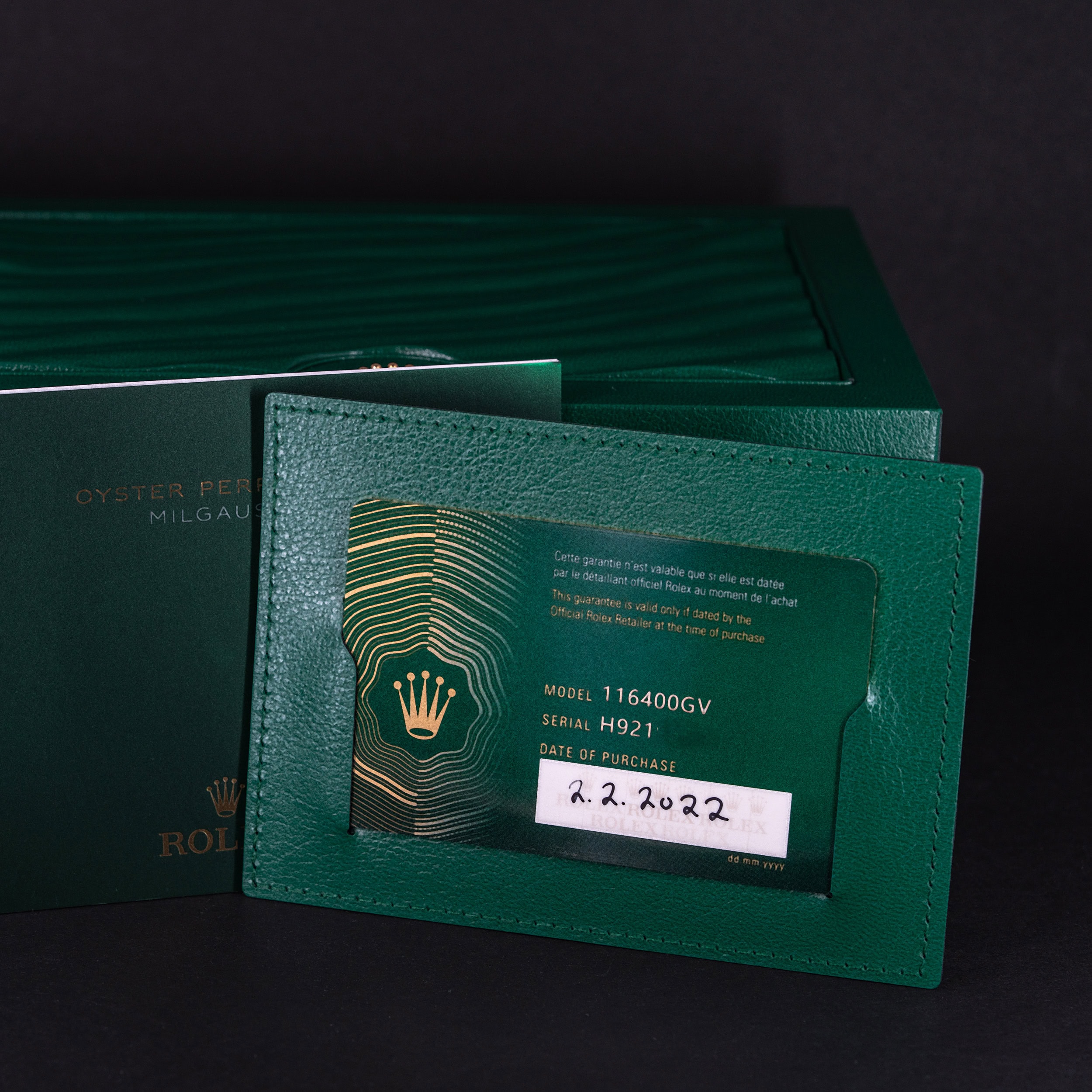 Rolex Milgauss 116400GV vuodelta 2022 FULL-SET - Image 8