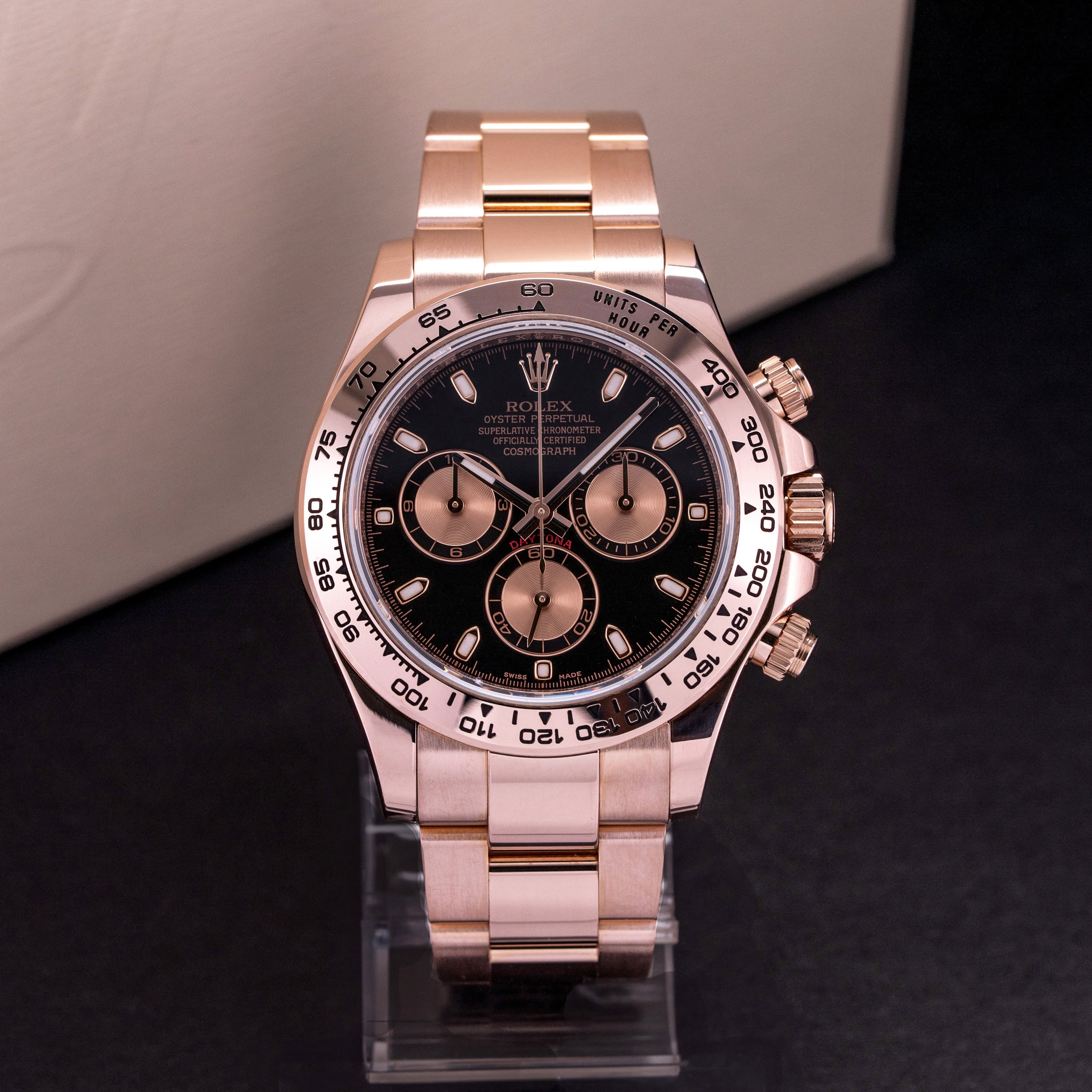 18k Rolex Everose Daytona 116505 vuodelta 2016 FULL-SET