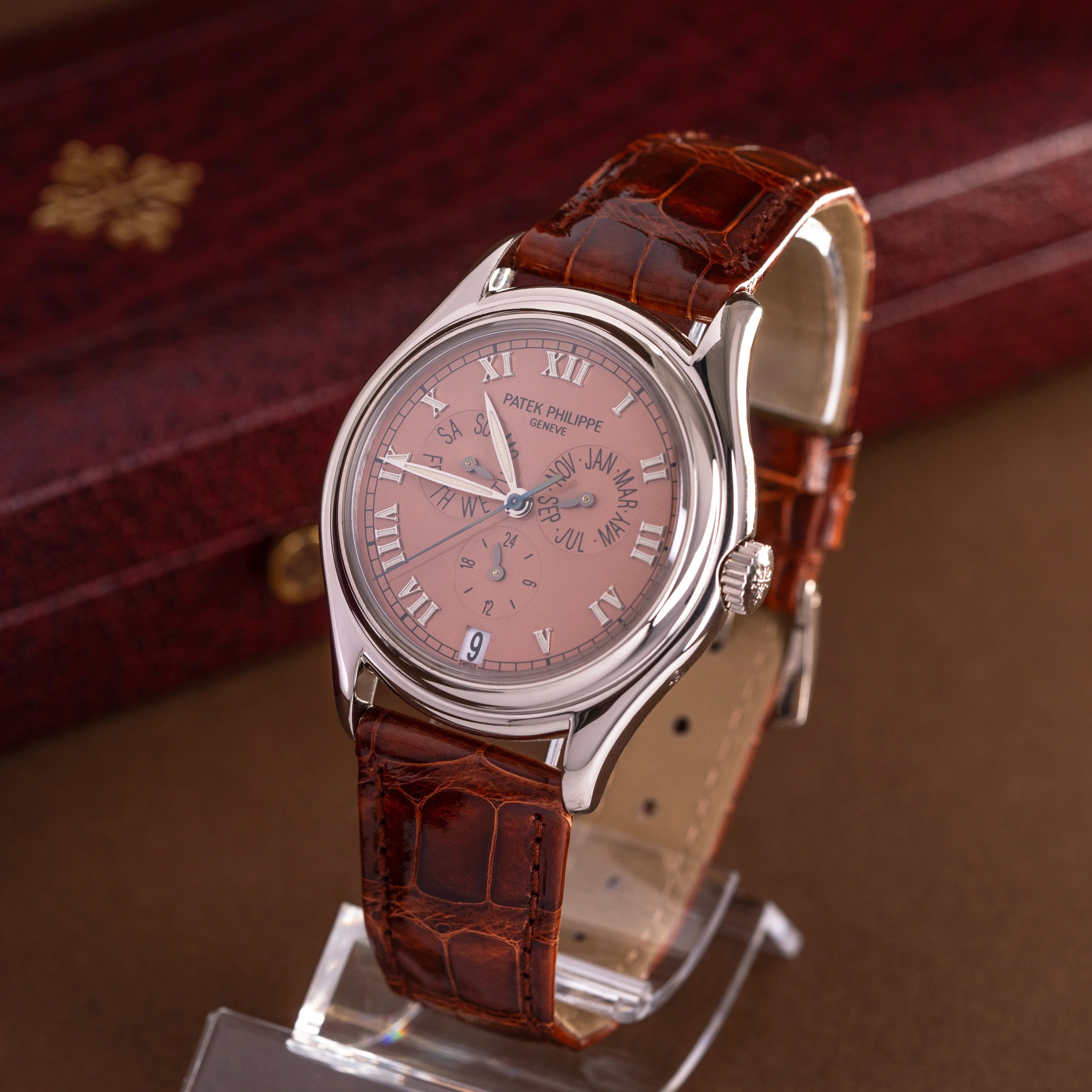 18k Patek Philippe Annual Calendar Salmon 5035G vuodelta 1998, FULL-SET - Image 2