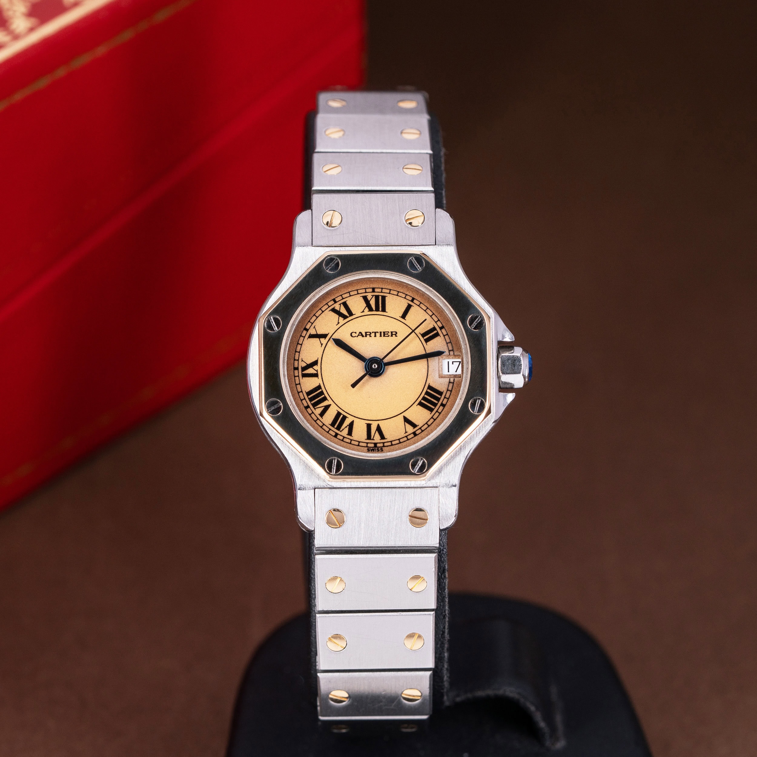 Cartier Santos Octagon Tropical vuodelta 1995 FULL-SET