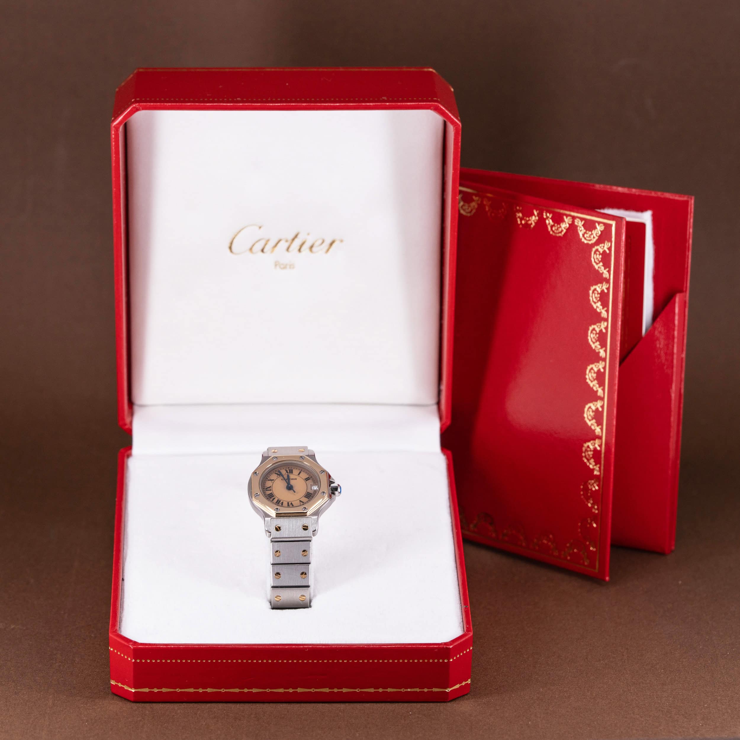 Cartier Santos Octagon Tropical vuodelta 1995 FULL-SET - Image 7