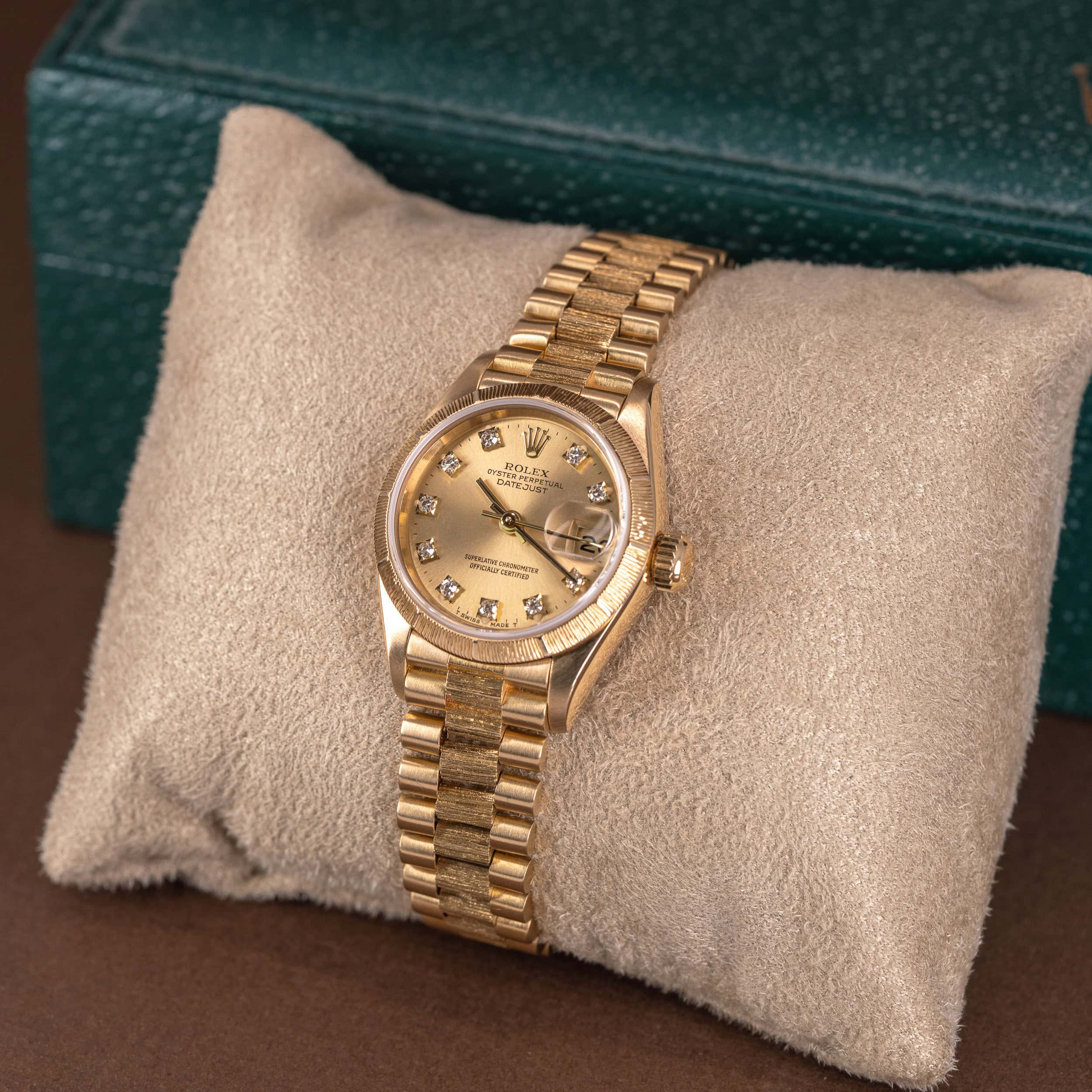 18k Rolex Lady Datejust Diamond FULL-SET - Image 3
